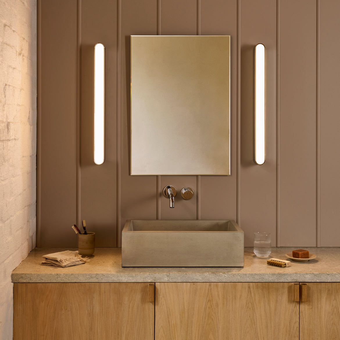 Atticus 600/900 LED Bathroom Mirror Light 3000K Warm White, IP44 Waterproof, Black/Chrome Finish for Vanity, Makeup, and Shaving Lighting