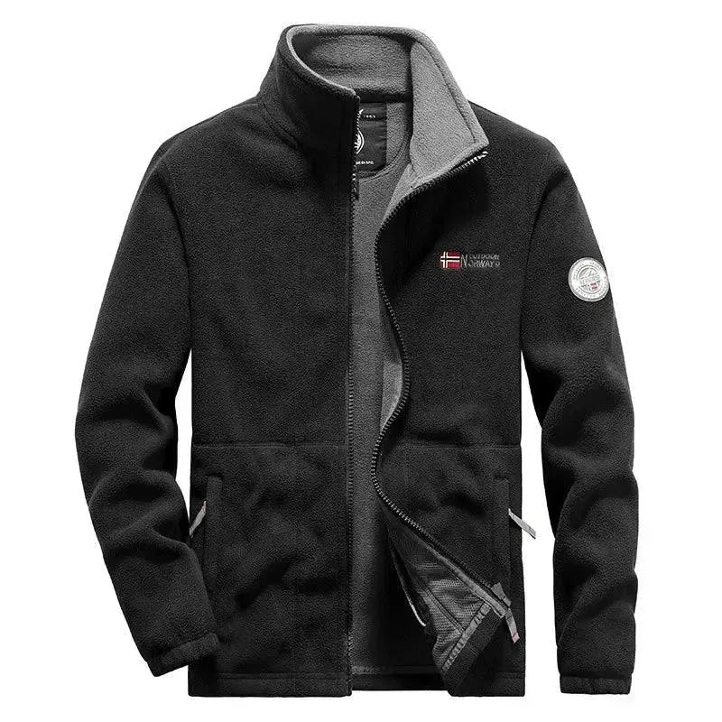 Men's Winter Fleece Jacket - Warm & Comfortable Cold Weather Outerwear for Hiking, Camping & Outdoor Activities