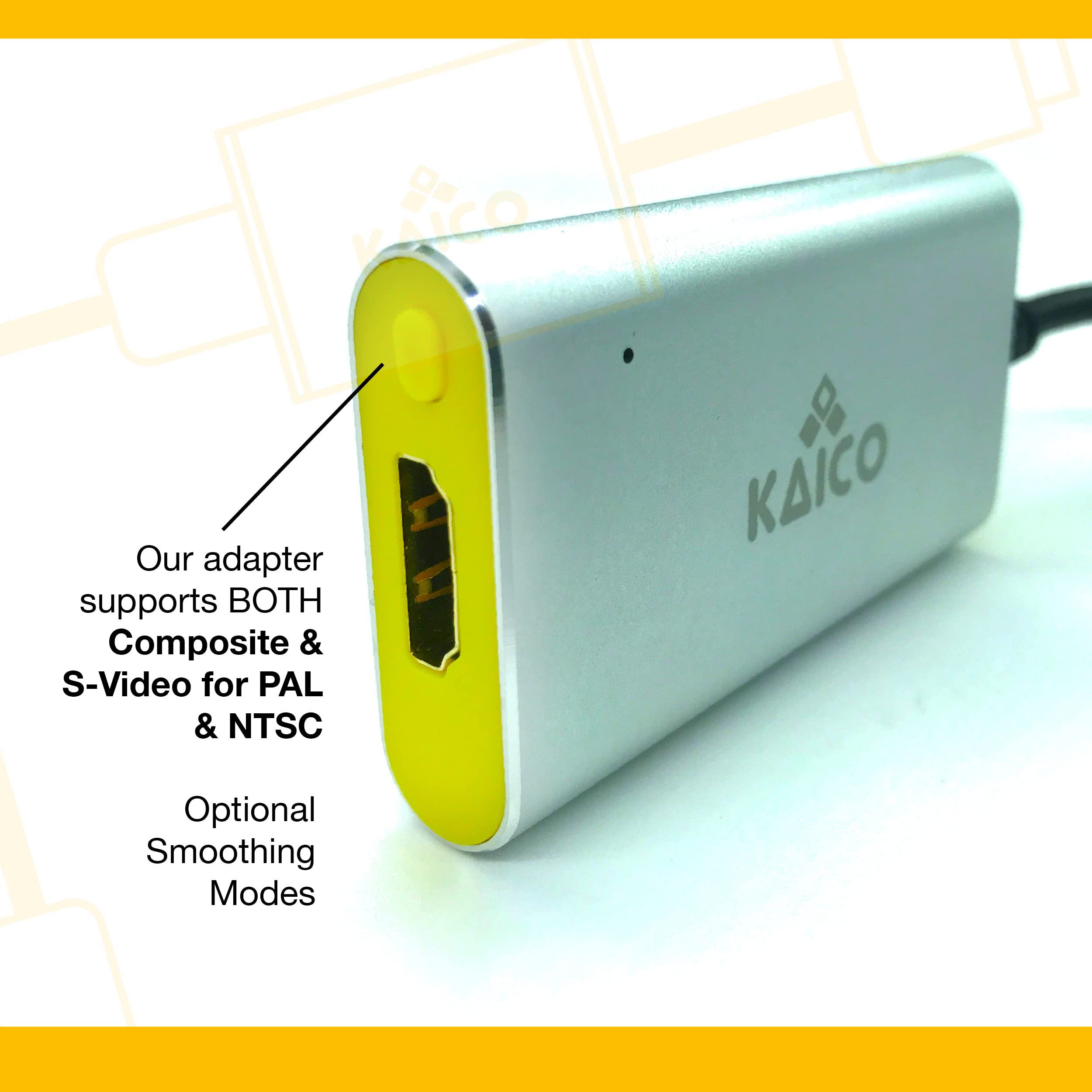 Kaico Nintendo 64 HDMI Adapter - N64 to HDMI Converter for Nintendo 64, Super Nintendo, Super Famicom & Gamecube - 2X Line-Doubling Support - Plug & Play HDMI Adapter for N64, GC & SNES - Perfect for Retro Gaming on Modern TVs