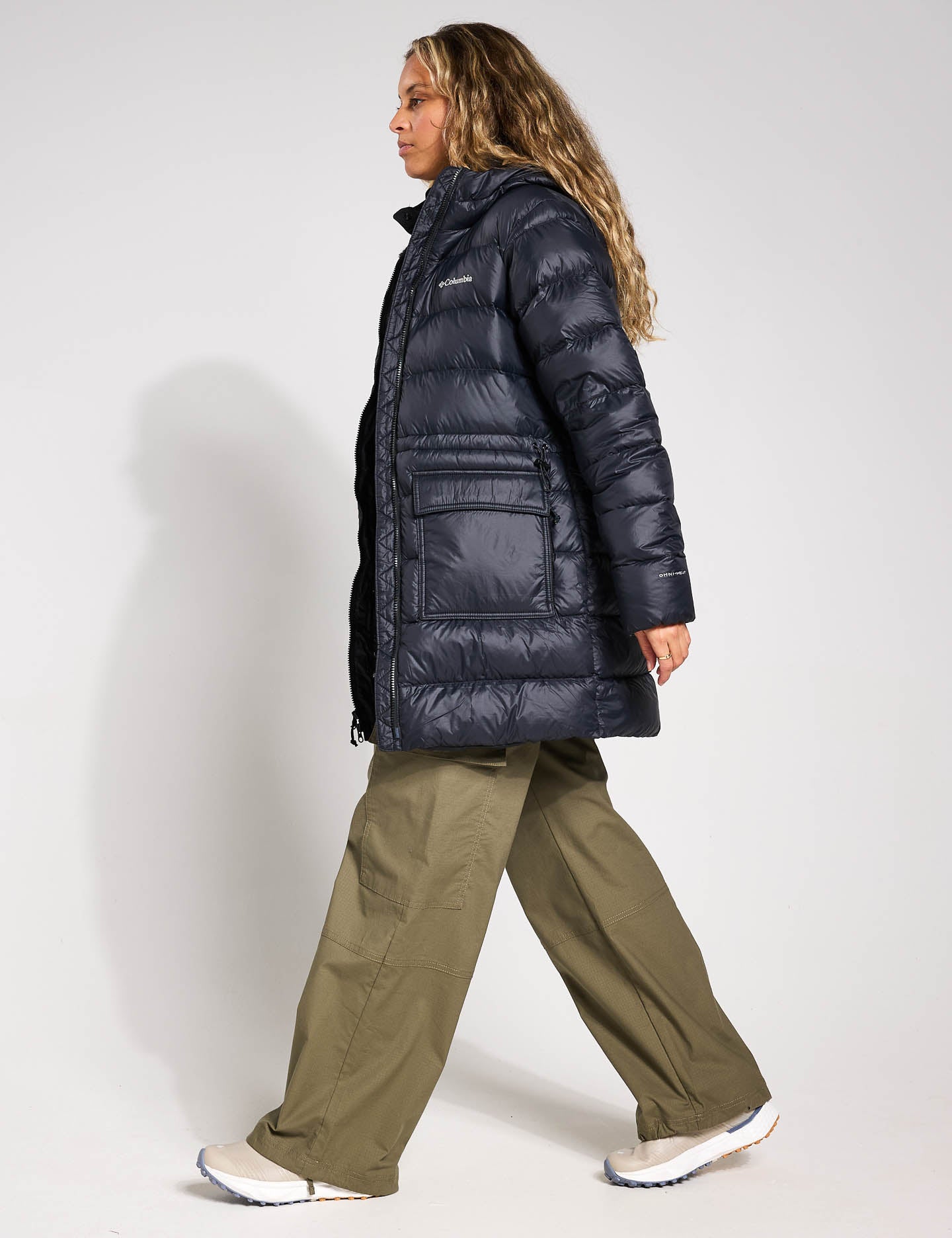 Harmony Falls Hooded Mid-Length Down Jacket for Women - Lightweight Warm Winter Coat, Waterproof Windproof, Black - Perfect for Skiing, Hiking & Outdoor Activities