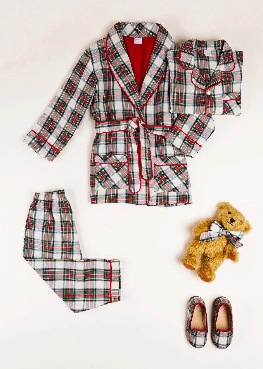 Sussex Tartan Pajama Set for Boys - Soft & Comfortable Sleepwear - Perfect for Bedtime, Lounging & Family Photos
