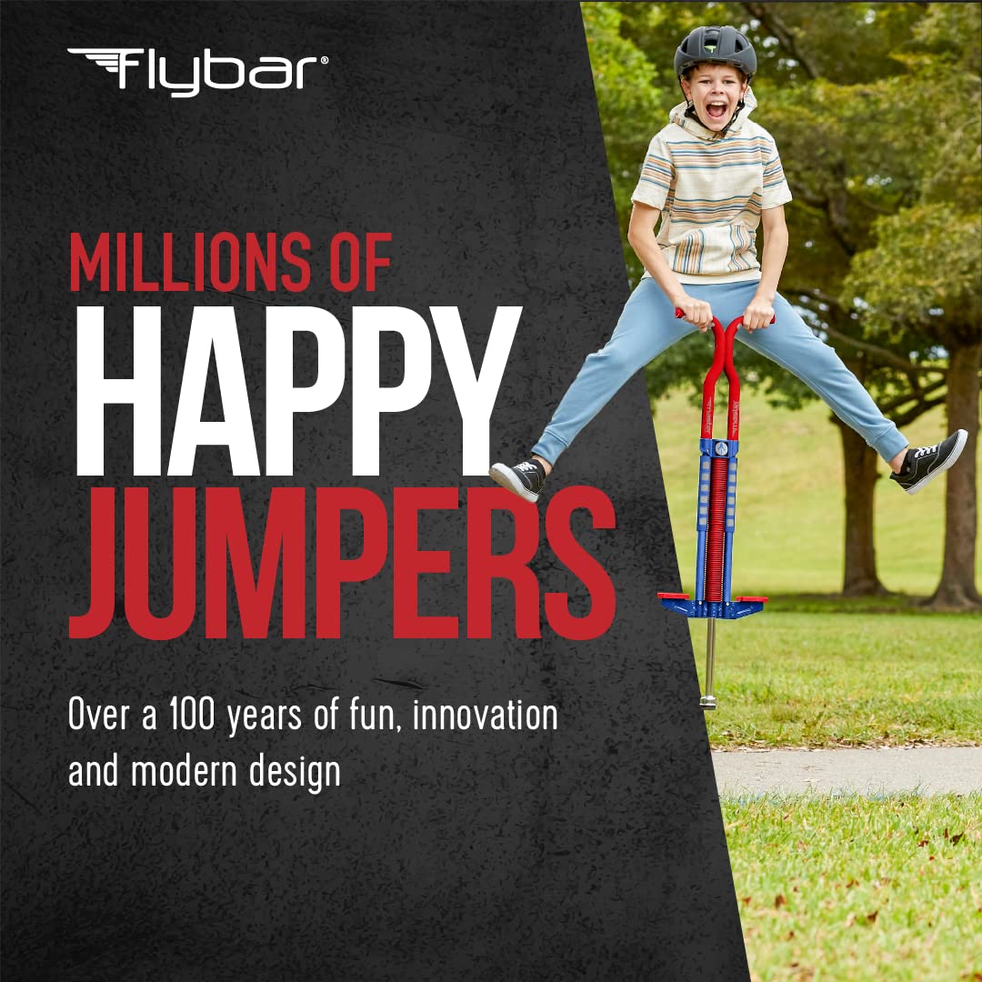 Flybar Master Pogo Stick for Kids & Teens - Ages 9+, Supports 80-160 lbs, Non-Slip Pegs & Comfortable Grip Handles - Best Outdoor Jumping Toy for Boys, Girls, Tweens - Perfect for Backyard Play, Exercise, and Outdoor Family Fun