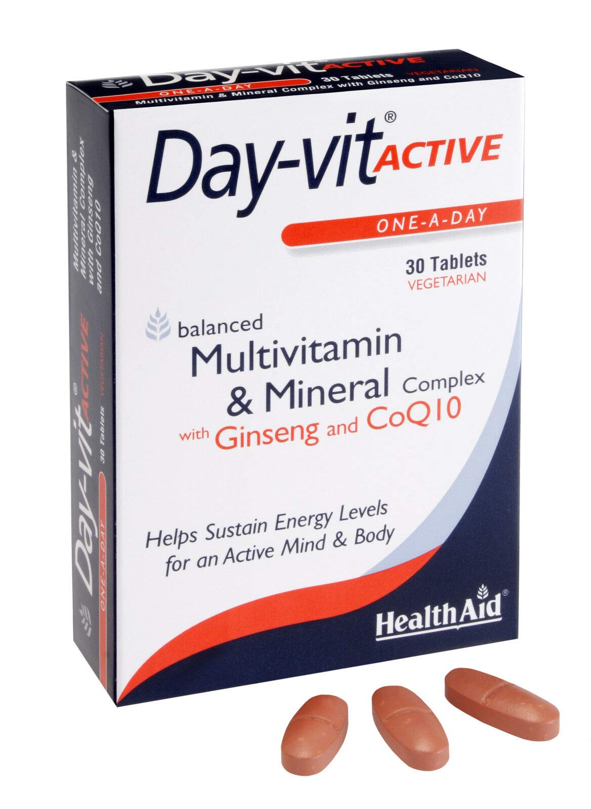 Day-vit ACTIVE - 30 Vegetarian Tablets | Multivitamin Supplement for Energy & Immunity | Perfect for Active Lifestyles & Daily Wellness