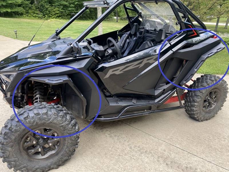 14200 EMP RZR PRO XP & Turbo R Fender Flare Set - Front & Rear Replacement Parts for Off-Road Protection | Perfect for Mud, Rocks & Trail Riding