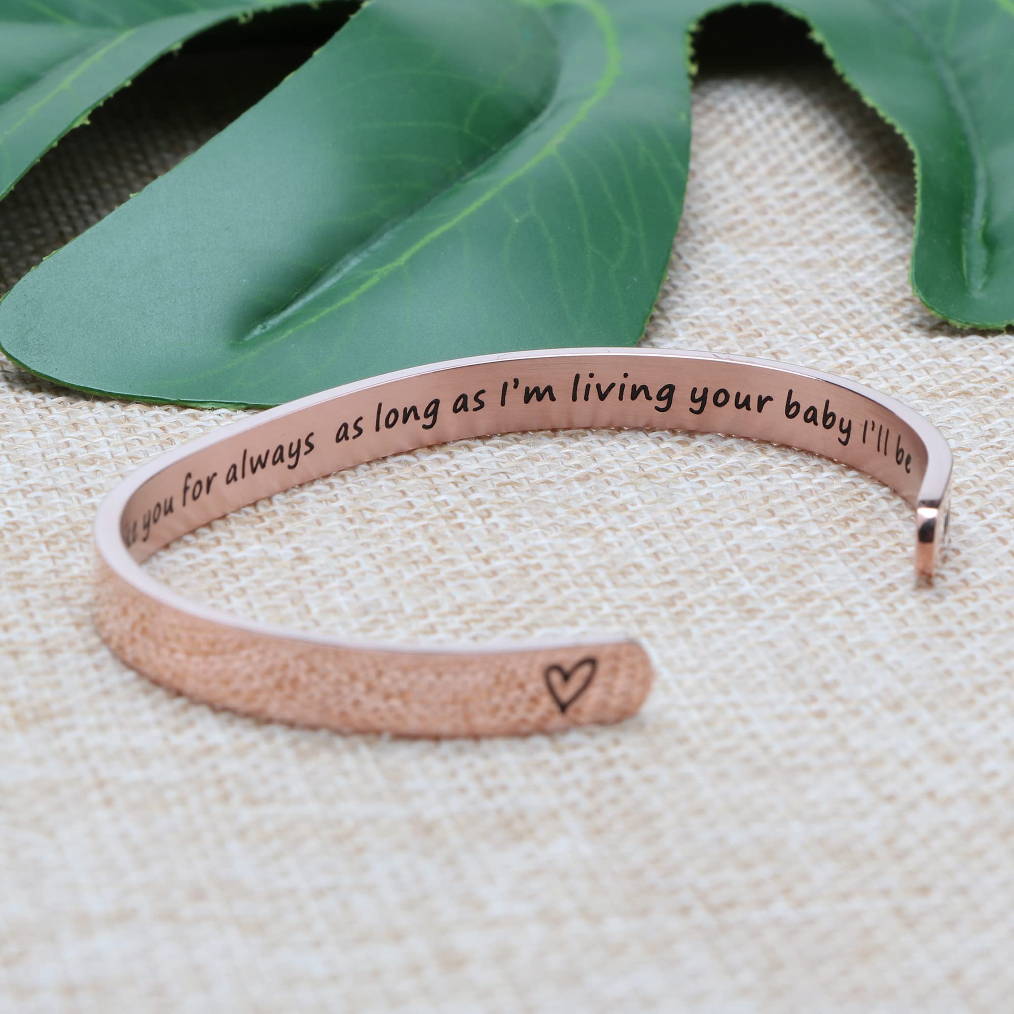 JoycuFF Women's Stainless Steel Cuff Bracelet - Meaningful Christmas, Birthday & Thanksgiving Gift for Mom, Mother, Mummy - Elegant Bangle for Everyday Wear, Special Occasions & Thoughtful Year-Round Gifting