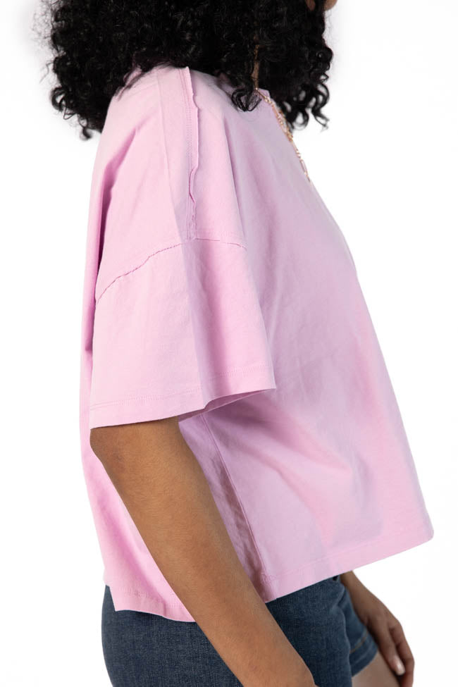 Soft Purple Knit Pocket T-Shirt for Women - Comfortable Staple Tee for Casual Wear & Layering | Perfect for Everyday Outfits & Relaxing at Home