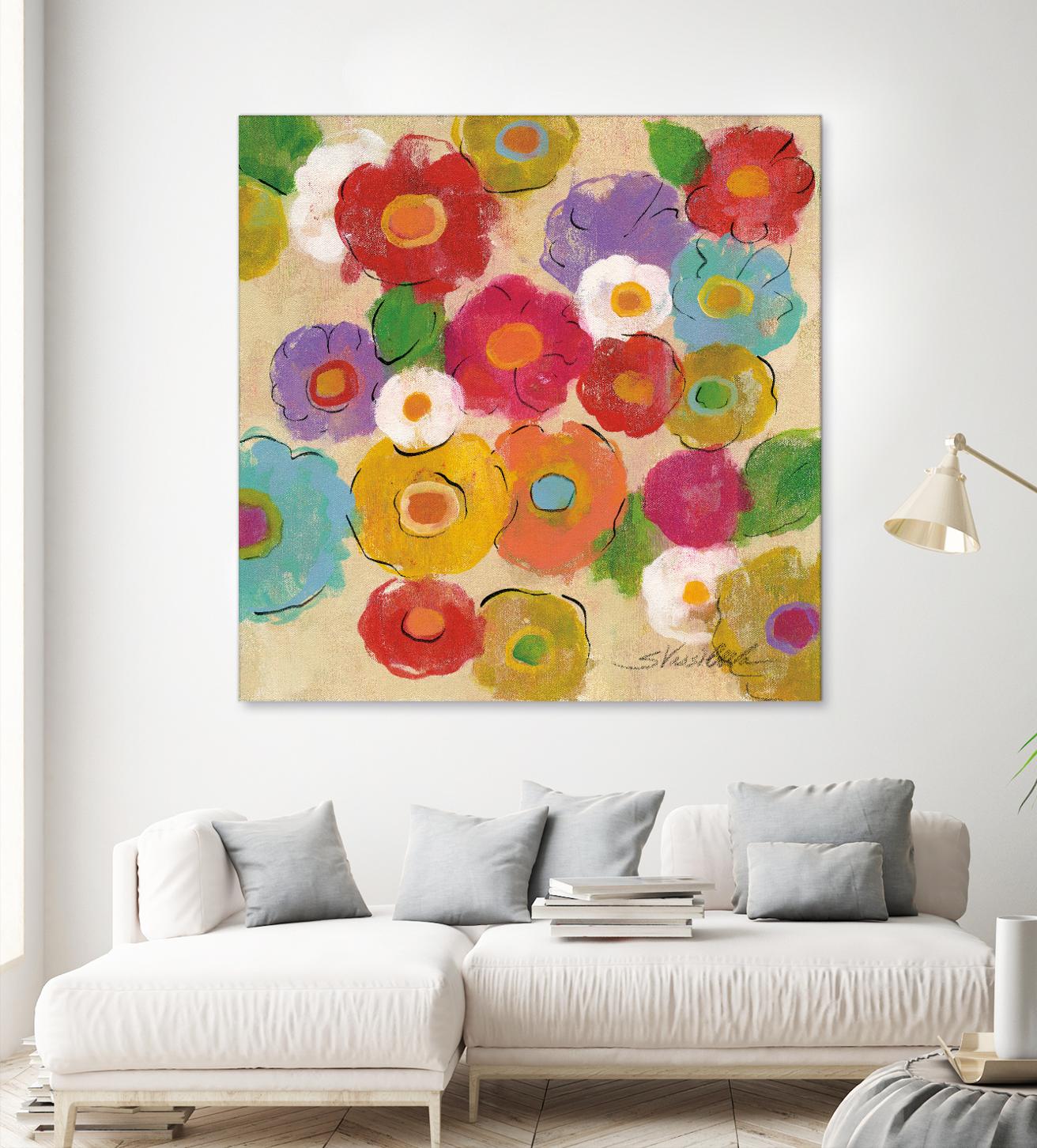 Bohemian Bouquet II - Handmade Floral Wall Art Decor for Living Room, Bedroom, Boho Home Decor, Perfect for Wedding, Nursery & Housewarming Gifts