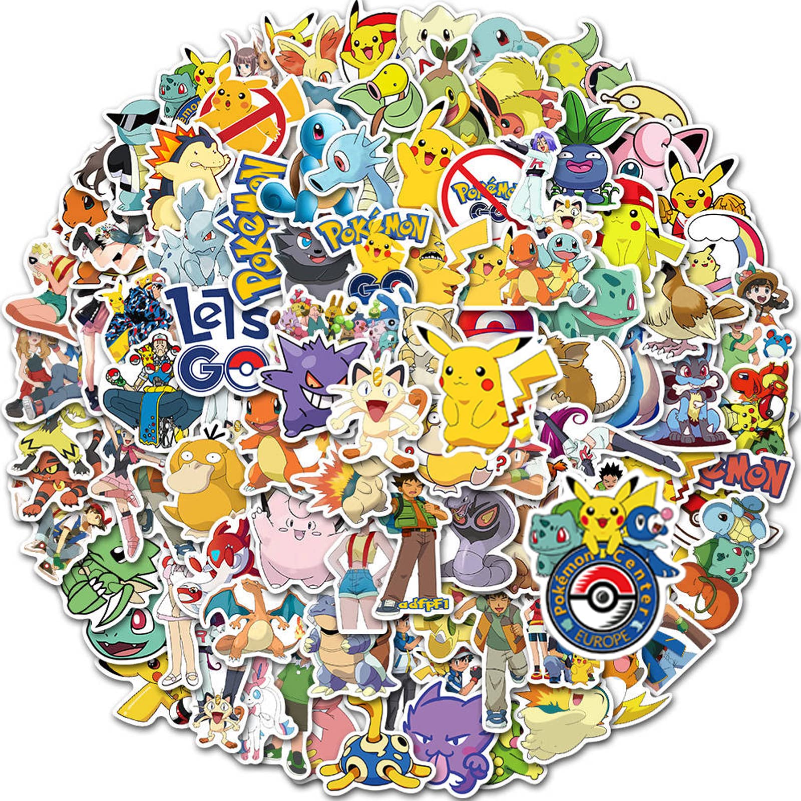 100 PCS Cute Anime Stickers Bulk Pack - Waterproof Vinyl Decals for Water Bottles, Laptops, Skateboards, Luggage & Phones - Fun Cartoon Stickers for Kids, Teens & Adults - Perfect for DIY Crafts, School Supplies & Personalizing Accessories