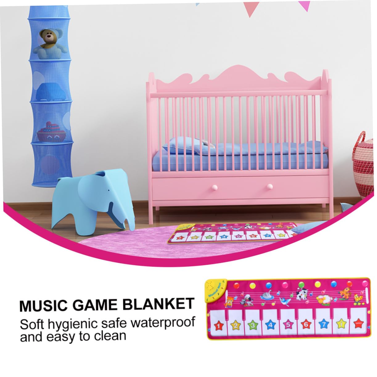 HEMOTON 1pc Musical Play Mat - Interactive Touch Keyboard & Dancing Game Carpet for Kids | Perfect for Birthday Gifts, Indoor Playtime & Early Childhood Music Education