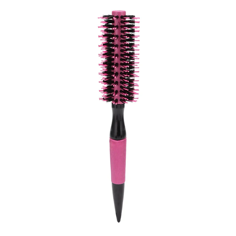 Professional Round Hair Brush with Nylon Bristles - Perfect for Blowouts, Styling & Smoothing Hair at Home or Salon