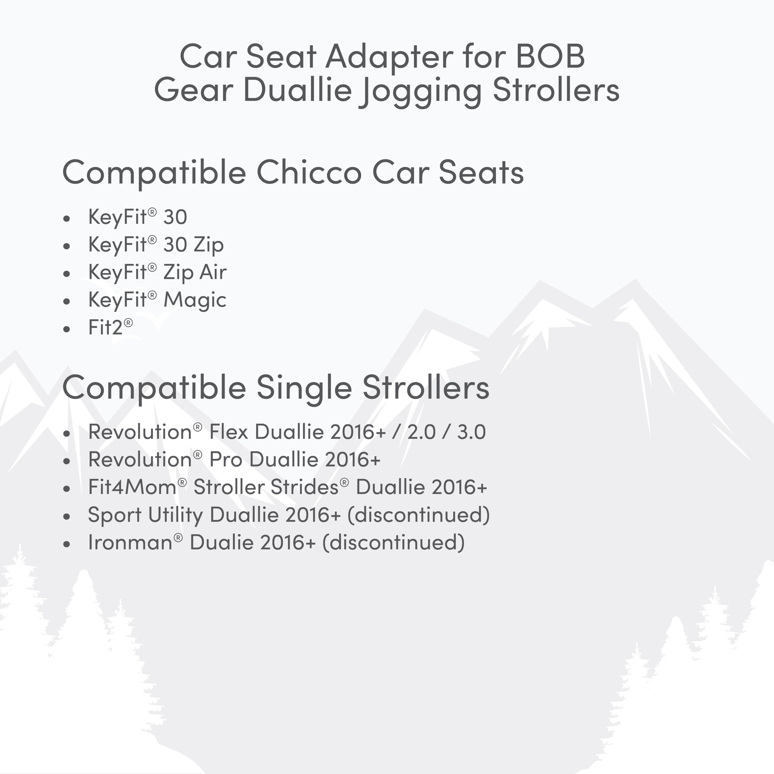 BOB Gear Duallie Double Jogging Stroller with Chicco Car Seat Adapter - Compatible with Chicco KeyFit & KeyFit 30 - Perfect for Running, Walking & Outdoor Adventures with Twins