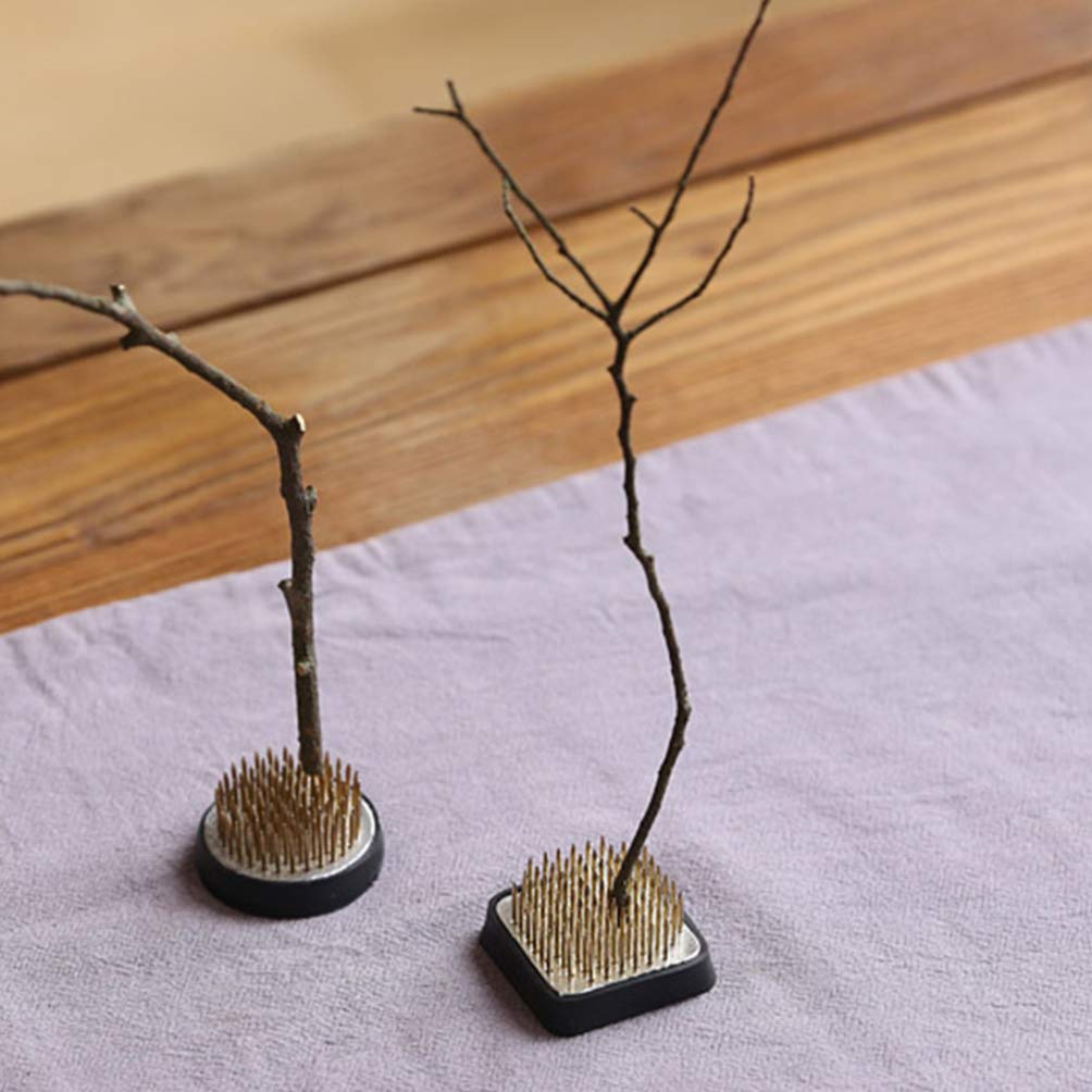 Japanese Ikebana Flower Arrangement Metal Pin Holder - Round Bouquet Stand for Floral Design, Wedding Centerpieces, and Home Decor