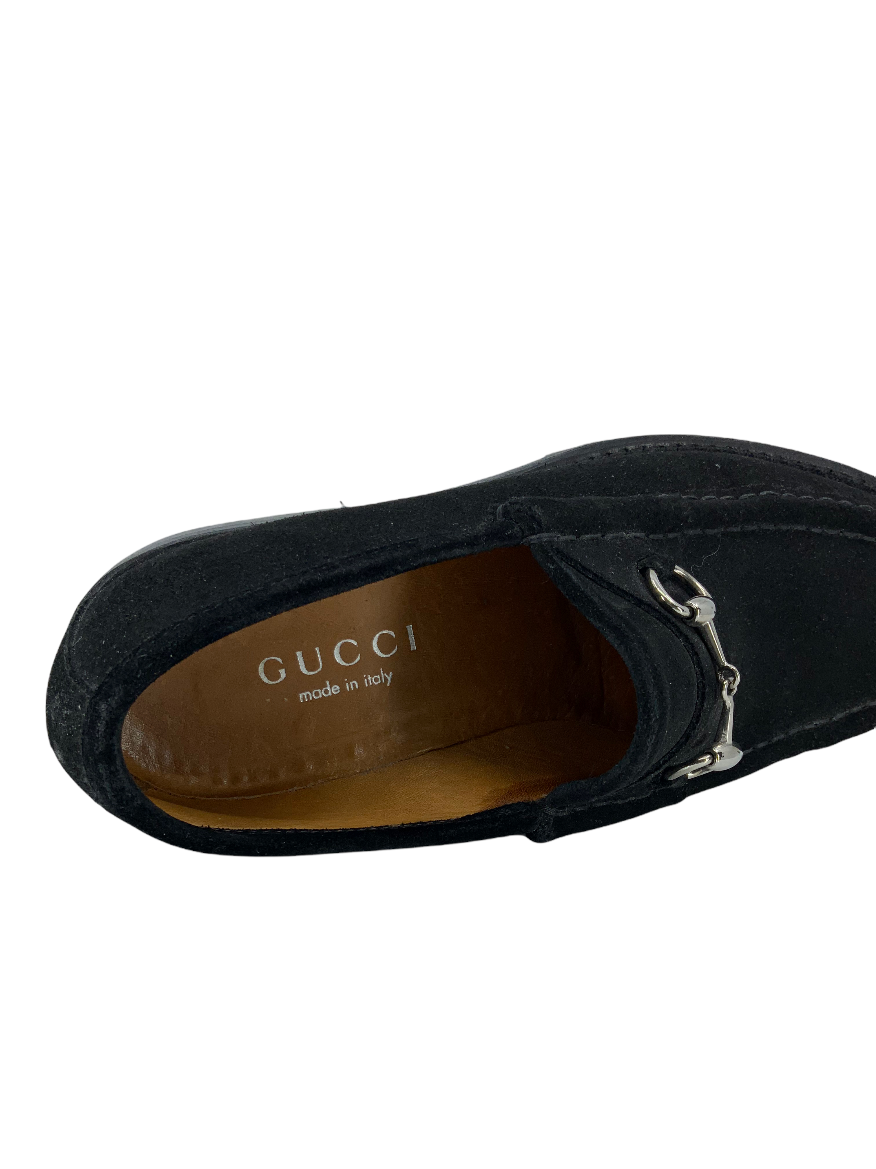 Gucci Classic Horsebit Suede Lug Sole Loafers Women's Size 6.5 - Premium Italian Leather Slip-On Shoes for Work, Office & Dressy Occasions