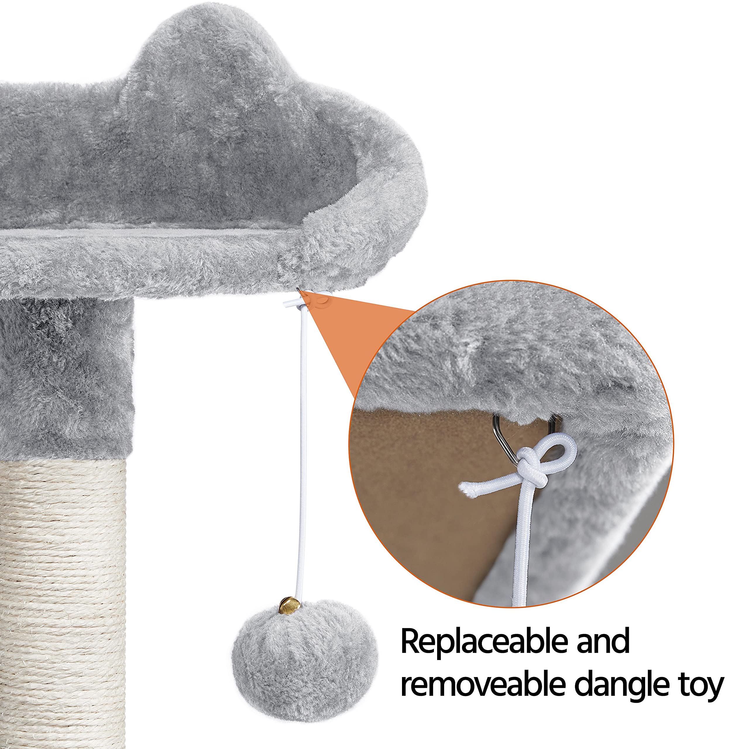 Topeakmart 64.5'' Large Cat Tree Condo Tower with Scratching Posts, Perches & Hammock - Multi-Level Cat Playhouse Furniture for Indoor Cats - Perfect for Play, Rest & Climbing in Living Rooms & Bedrooms