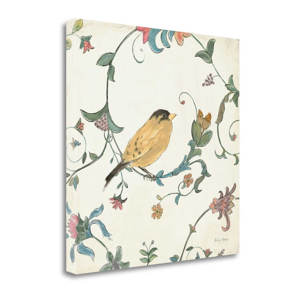 Birds Gem III By Emily Adams - Premium Fine Art Giclee Print on Gallery Wrapped Canvas, Ready to Hang Wall Decor - Perfect for Living Room, Bedroom & Office Artwork