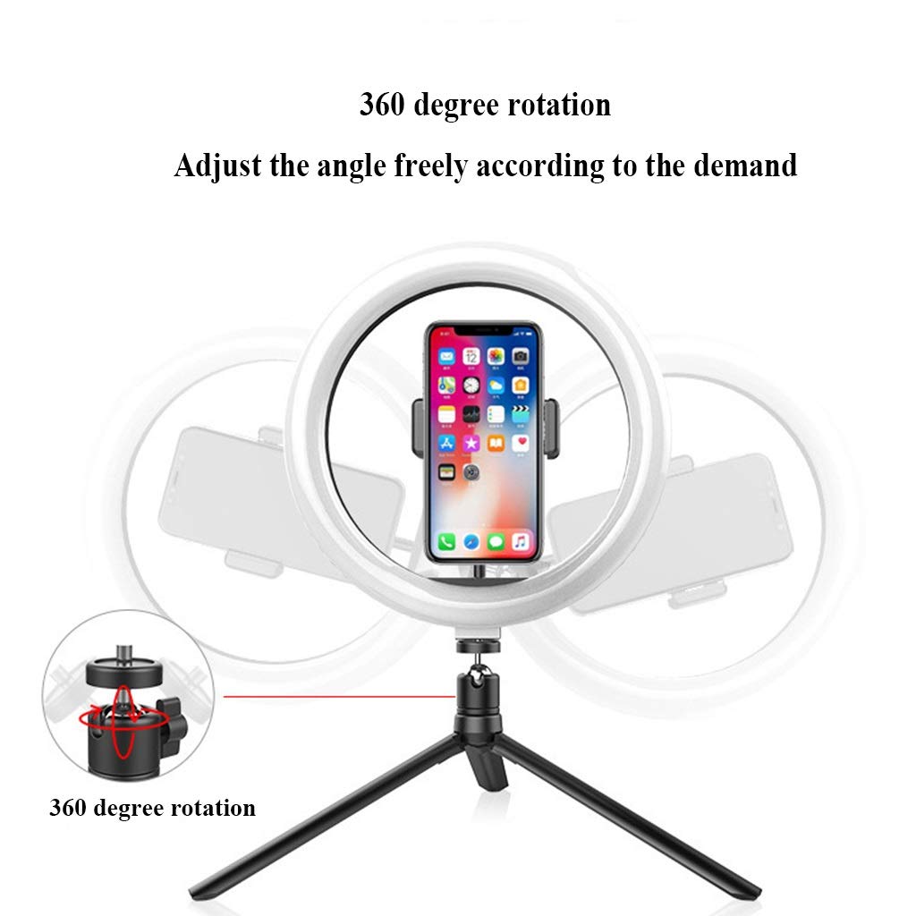 QFFL RGB Ring Light with 15 Colors - Dimmable LED Soft Light, 360° Adjustable Angle, USB Powered - Perfect for Live Streaming, Makeup, YouTube Videos & Photography (26cm/10.2