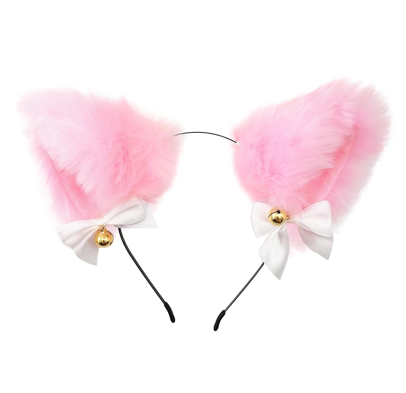 Fxaelian Animal Fox Cat Dog Ears Headband - Cute Fluffy Cosplay Costume Accessories for Halloween, Party, Anime Conventions & Dress Up Play