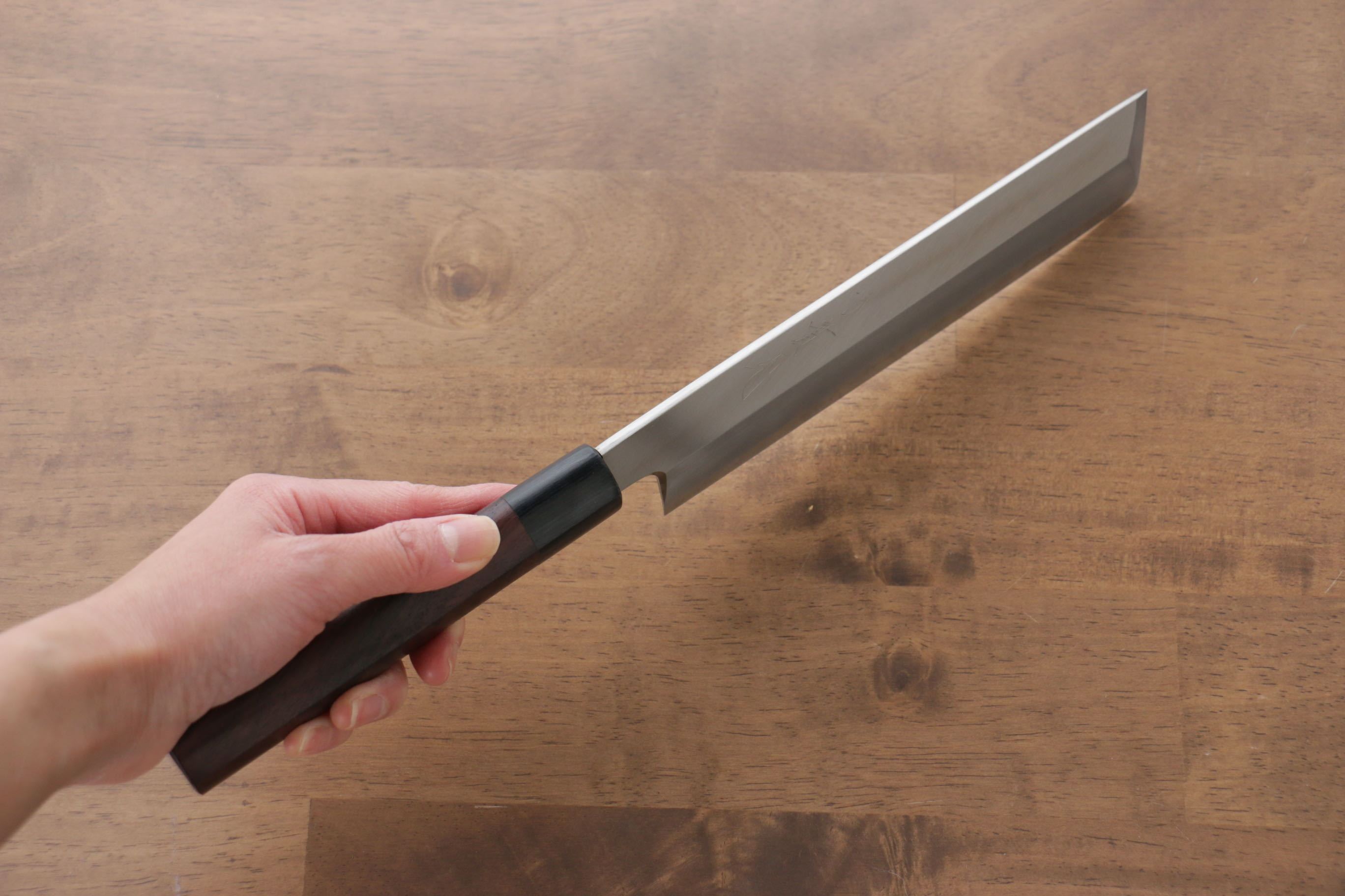 Jikko Silver Steel No.3 Usuba Japanese Kitchen Knife 195mm with Premium Shitan Handle - Perfect for Sushi, Vegetables & Precision Cutting