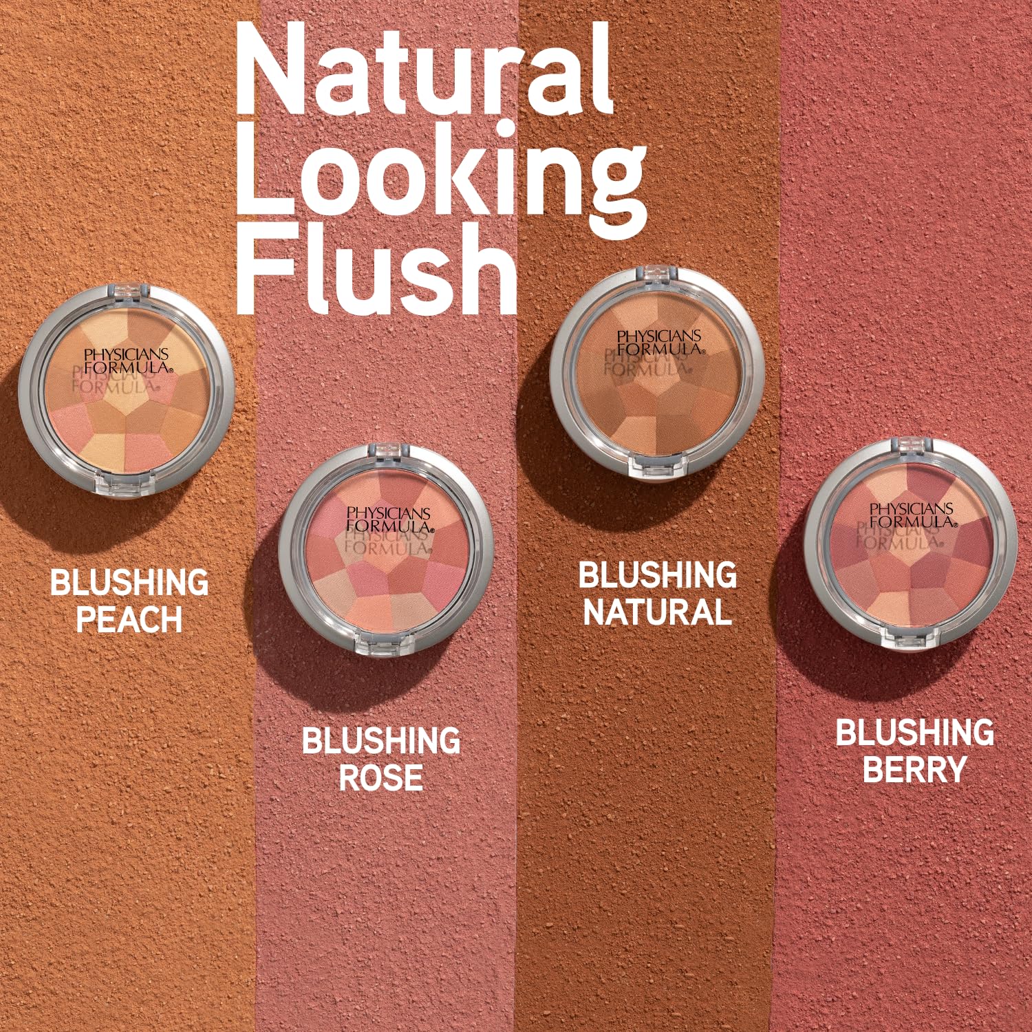Physicians Formula Multi-Colored Blush Powder Palette - Natural Flush, Dermatologist Tested | Buildable Color for Day & Night Makeup Looks