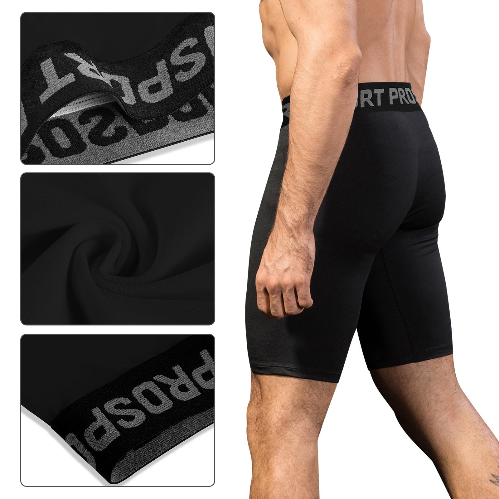 **Men's 3-Pack Compression Shorts – Quick-Dry Sports Underwear, Gym & Running Base Layer – Breathable Workout Shorts for Cycling, Training & Active Lifestyle**    *(Perfect for Running, Gym Workouts, Cycling & High-Intensity Training – Stay Cool & Supported All Day!)*
