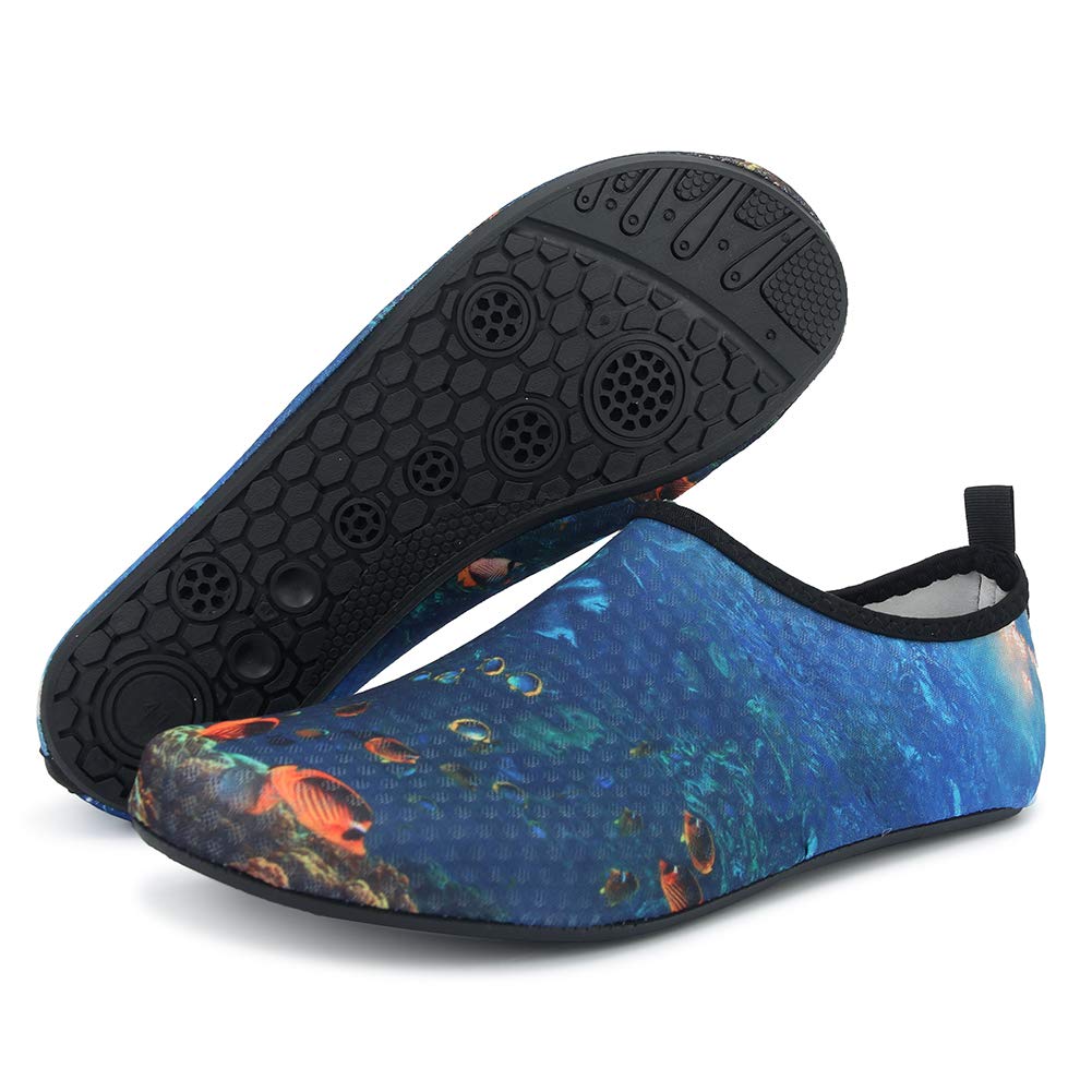 QACOHU Women's & Men's Barefoot Water Shoes - Quick-Dry Aqua Socks for Swimming, Surfing, Diving, Beach & Yoga | Lightweight Skin Shoes for Pool, Gym & Outdoor Water Activities