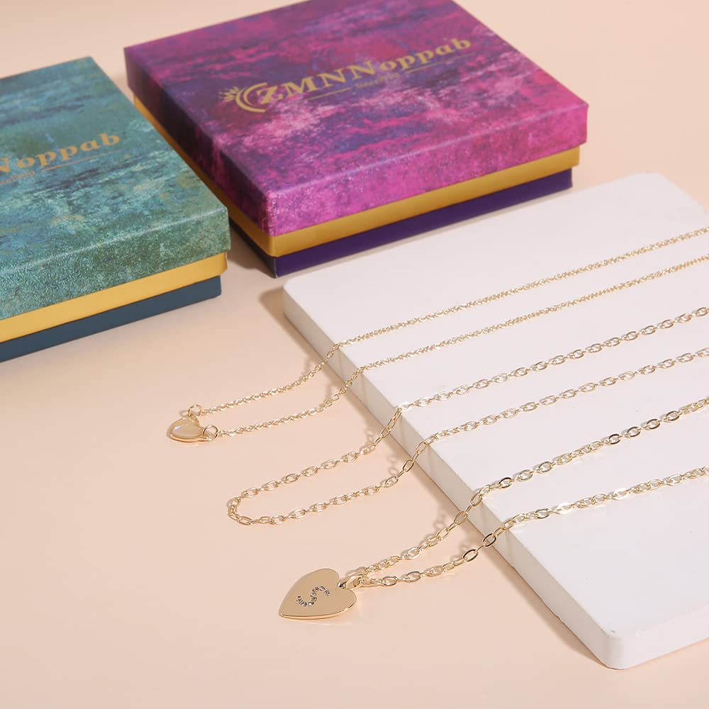 Trendy 14K Gold Plated Layered Initial Necklace for Women & Girls - Personalized Monogram Letter Pendant Jewelry - Perfect for Everyday Wear, Gifts & Special Occasions