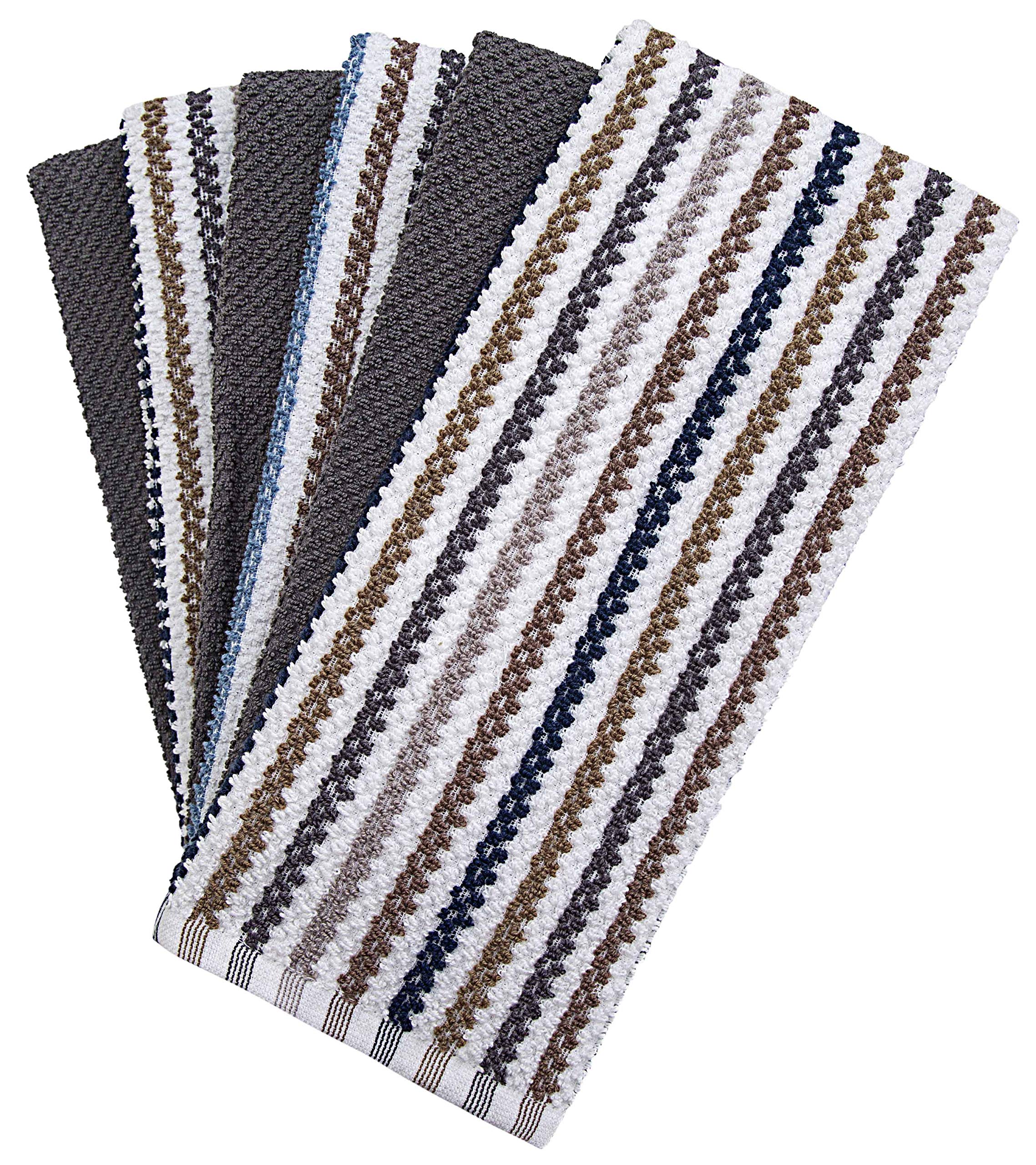 Premium Cotton Kitchen Towels Set (6 Pack) - 16