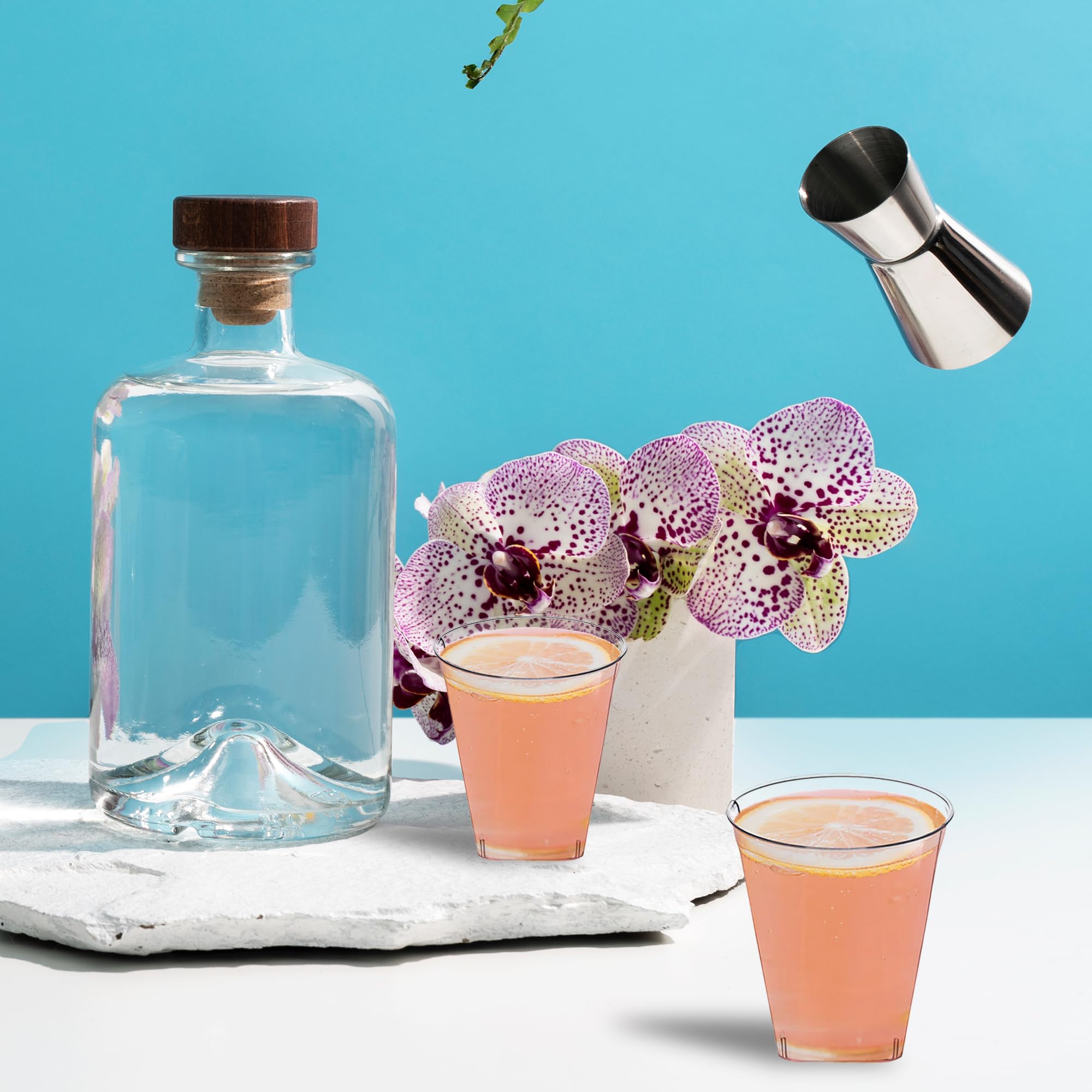 Smarty Had A Party 7 oz Clear Plastic Tumblers - 500-Pack Disposable Cups for Cocktails, Iced Coffee, Smoothies & Parties - Elegant Plastic Drinkware for Weddings, BBQs, Office Events & Home Entertaining