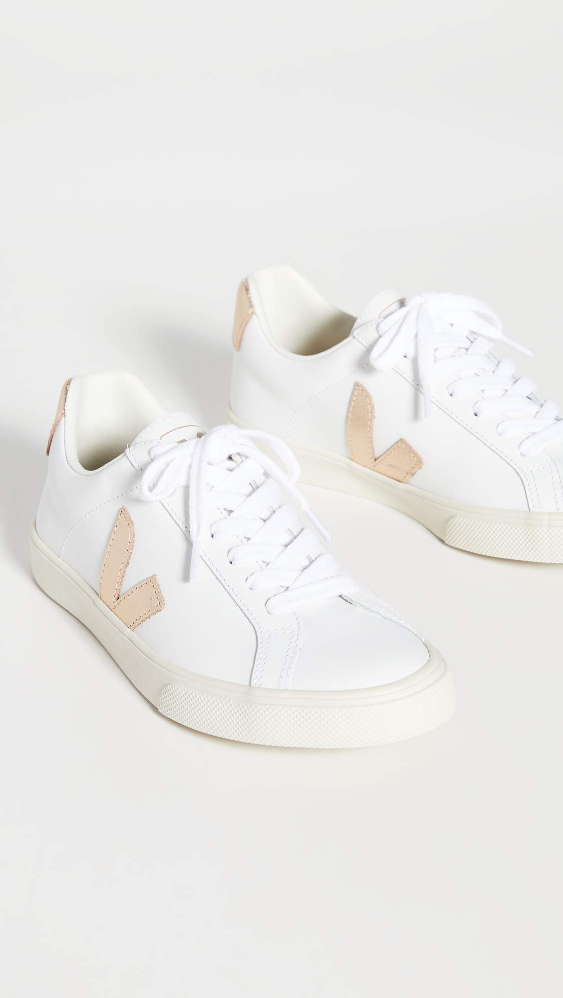 Veja Women's Campo Sneakers - White/Natural | Eco-Friendly Vegan Leather Casual Shoes for Women | Perfect for Everyday Wear, Work & Travel
