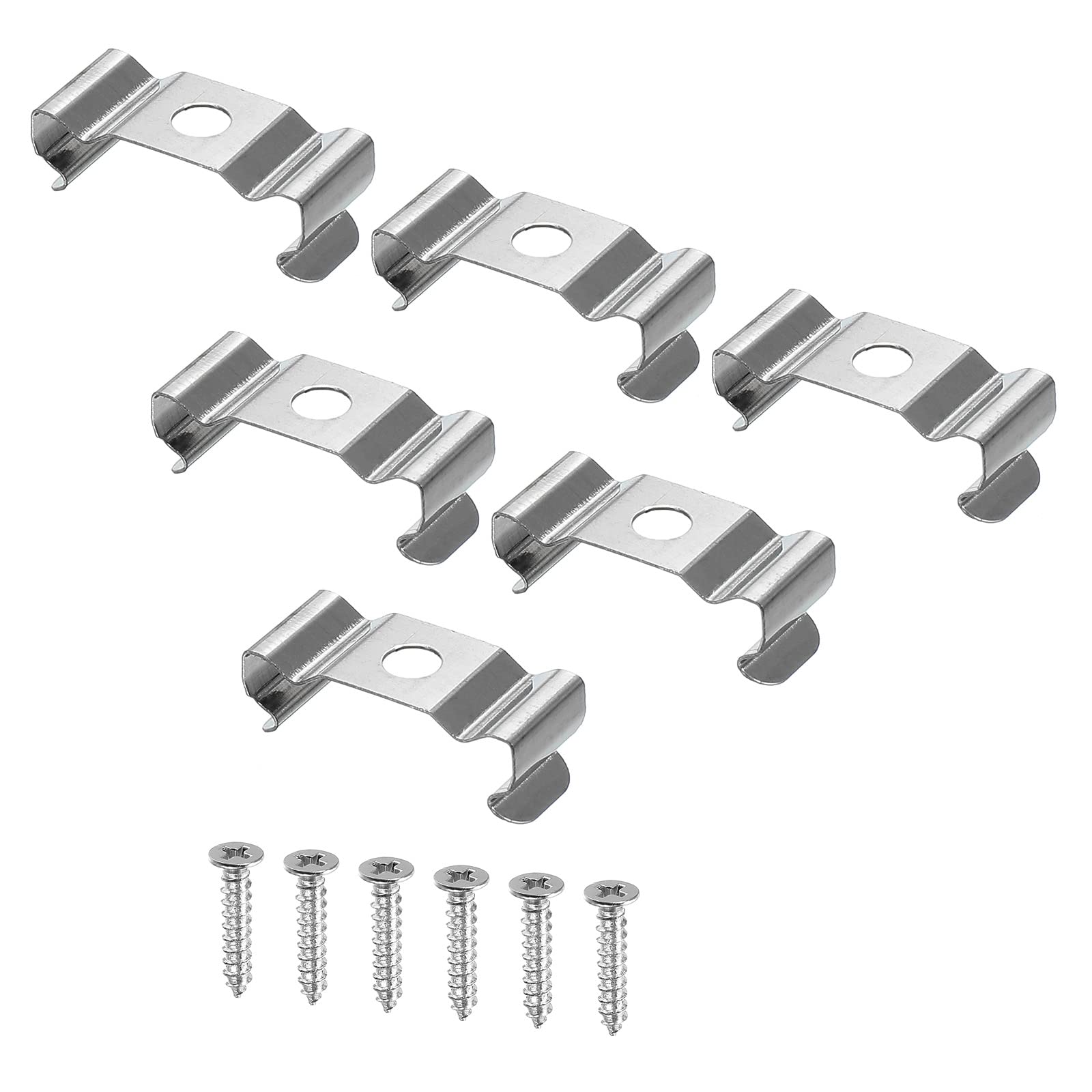 Meccanity T5 LED Tube Holder Clips with Screws - Pack of 30 for Ceiling Lights Installation