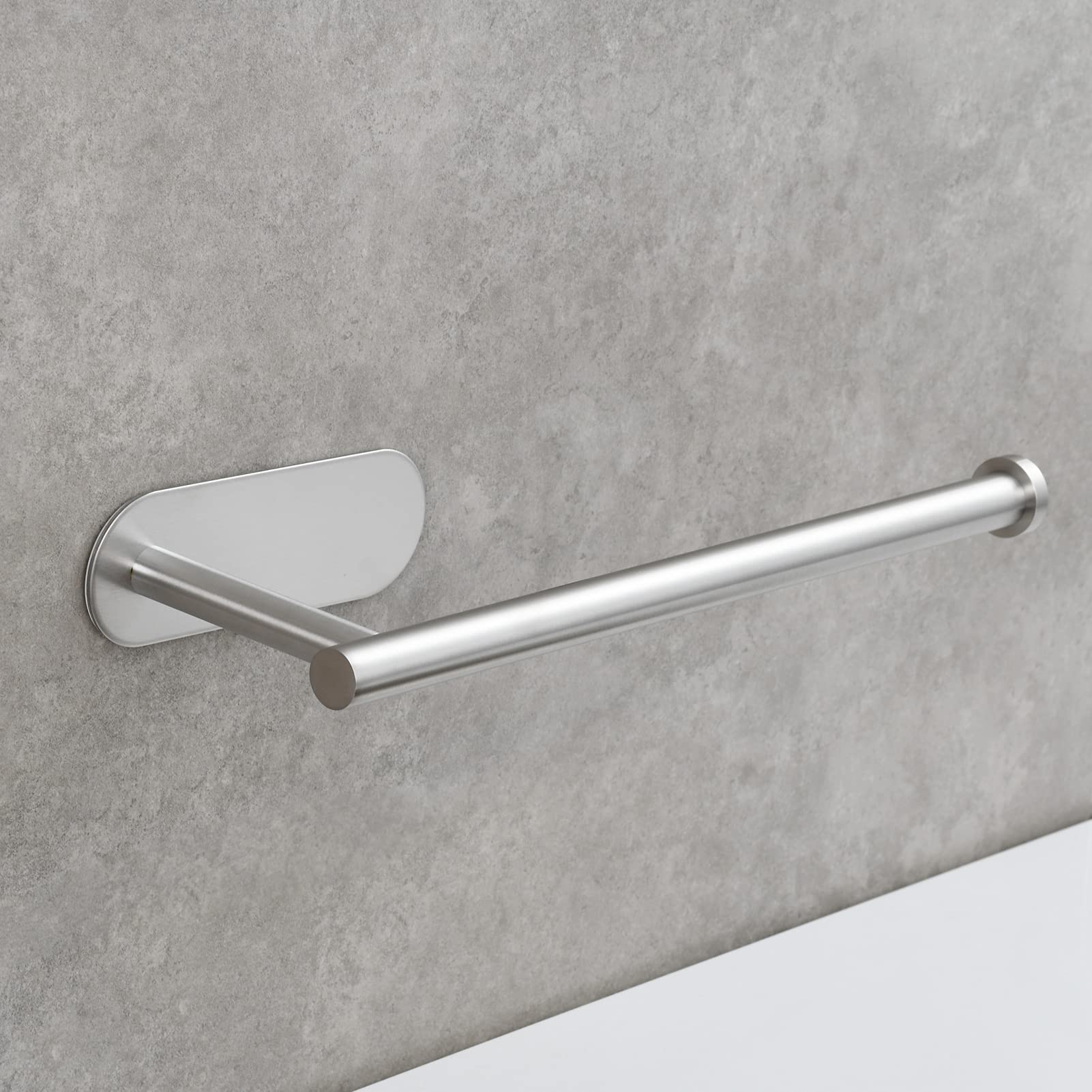 Stainless Steel Adhesive Towel Holder & Toilet Paper Roll Holder for Bathroom - Brushed Nickel Finish, Extendable Design Holds 2 Rolls - Perfect for Small Spaces, RV, Apartment & Home Decor