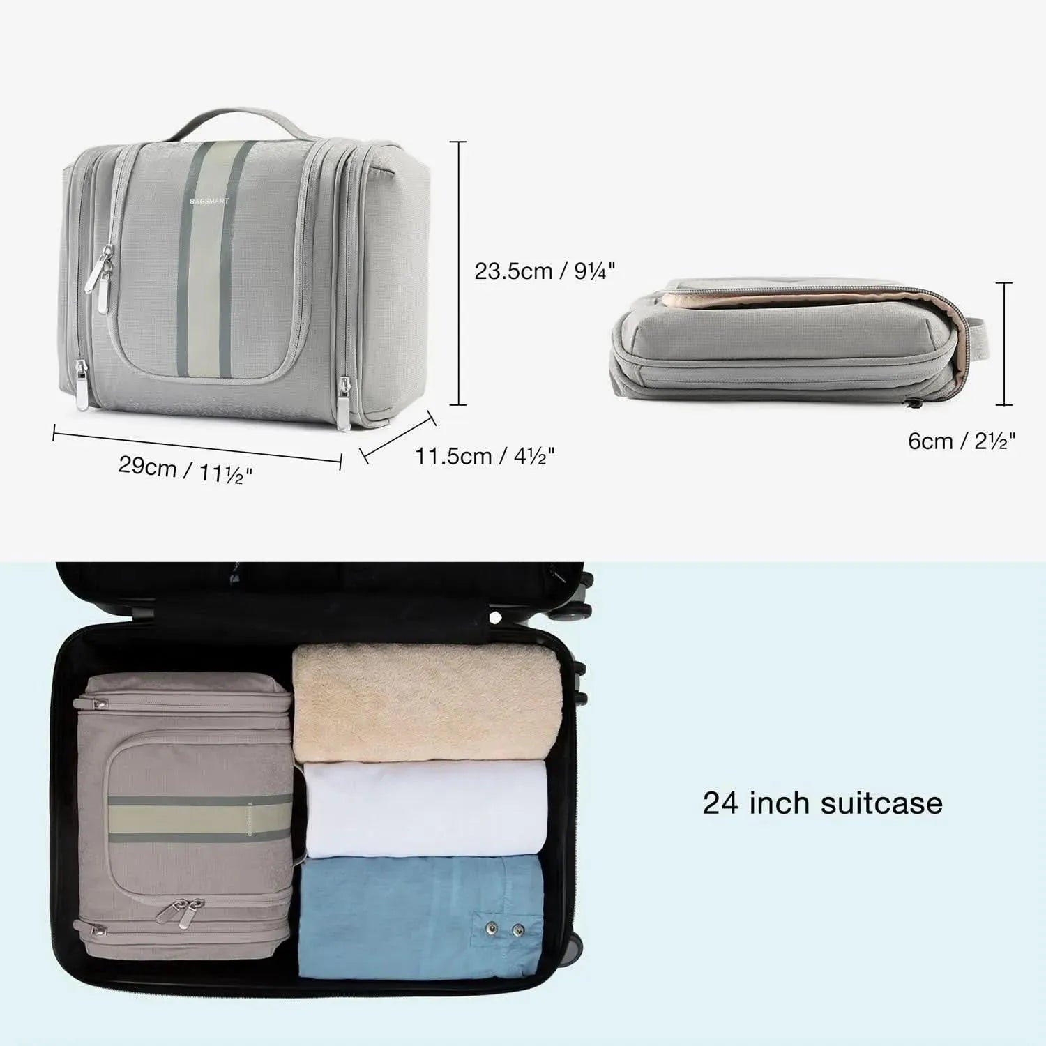 Premium Atlas Travel Hanging Toiletry Bag - Waterproof Cosmetic Organizer for Men & Women - Perfect for Camping, Gym, Business Trips & Air Travel
