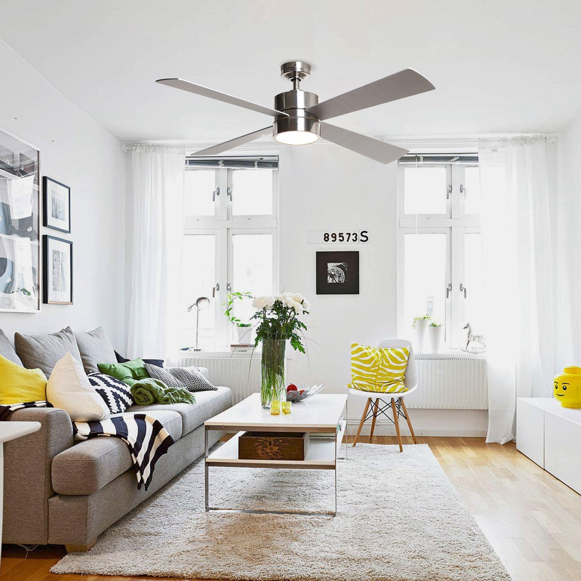 52 Inch Bucholz Industrial Ceiling Fan with Dimmable LED Light - Perfect for Warehouses, Garages, and Large Commercial Spaces