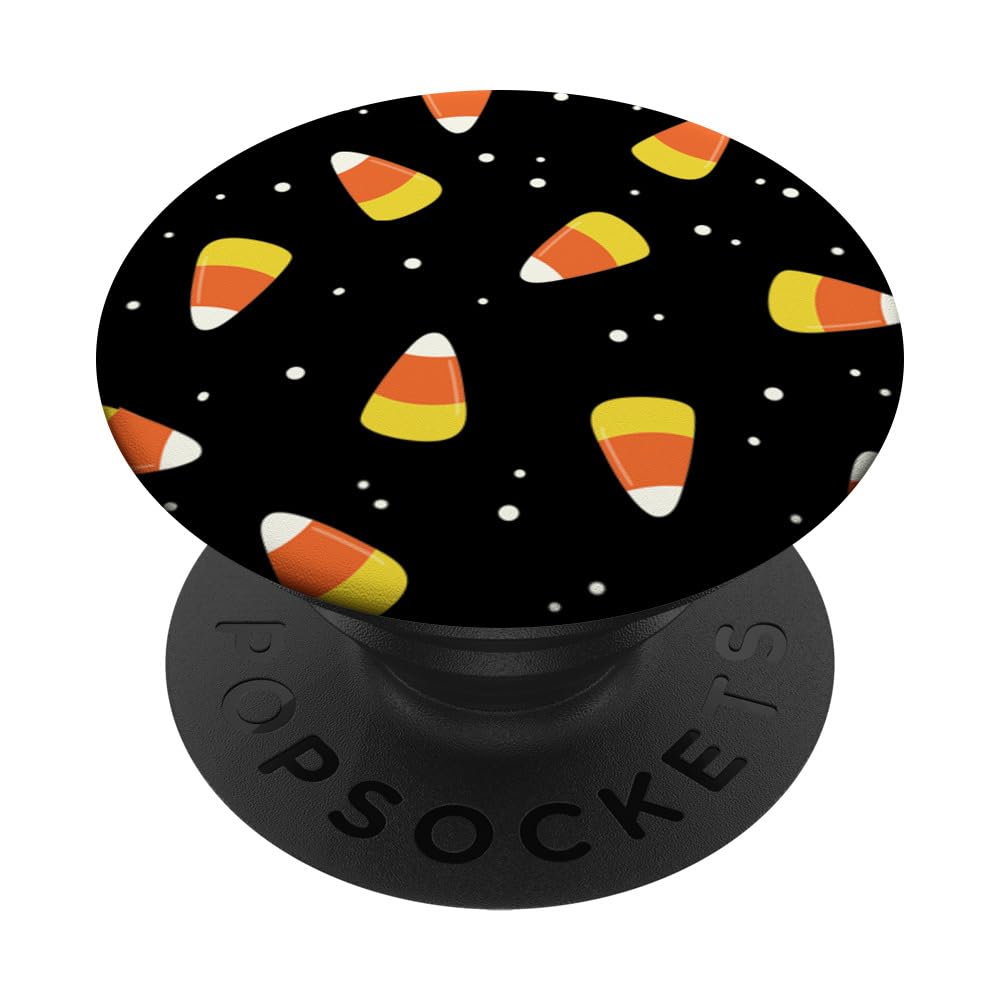 Halloween Candy Corn Pattern PopSockets - Adhesive Phone Grip & Stand for iPhone, Samsung, Smartphones - Perfect for Trick-or-Treating, Parties, and Fall Decorations