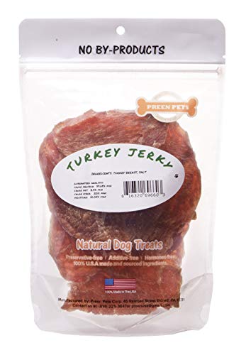 Premium Turkey Jerky Dog Treats - 100% Natural USA Grade A Turkey Breast, 2lb - Grain-Free, High-Protein Snacks for Training & Rewarding Dogs