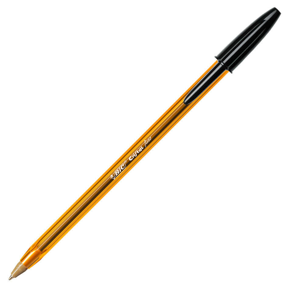 BIC Cristal Fine Ballpoint Pens, Medium Point 1.0mm, Black Ink, 12-Pack - Smooth Writing for Office, School & Everyday Use