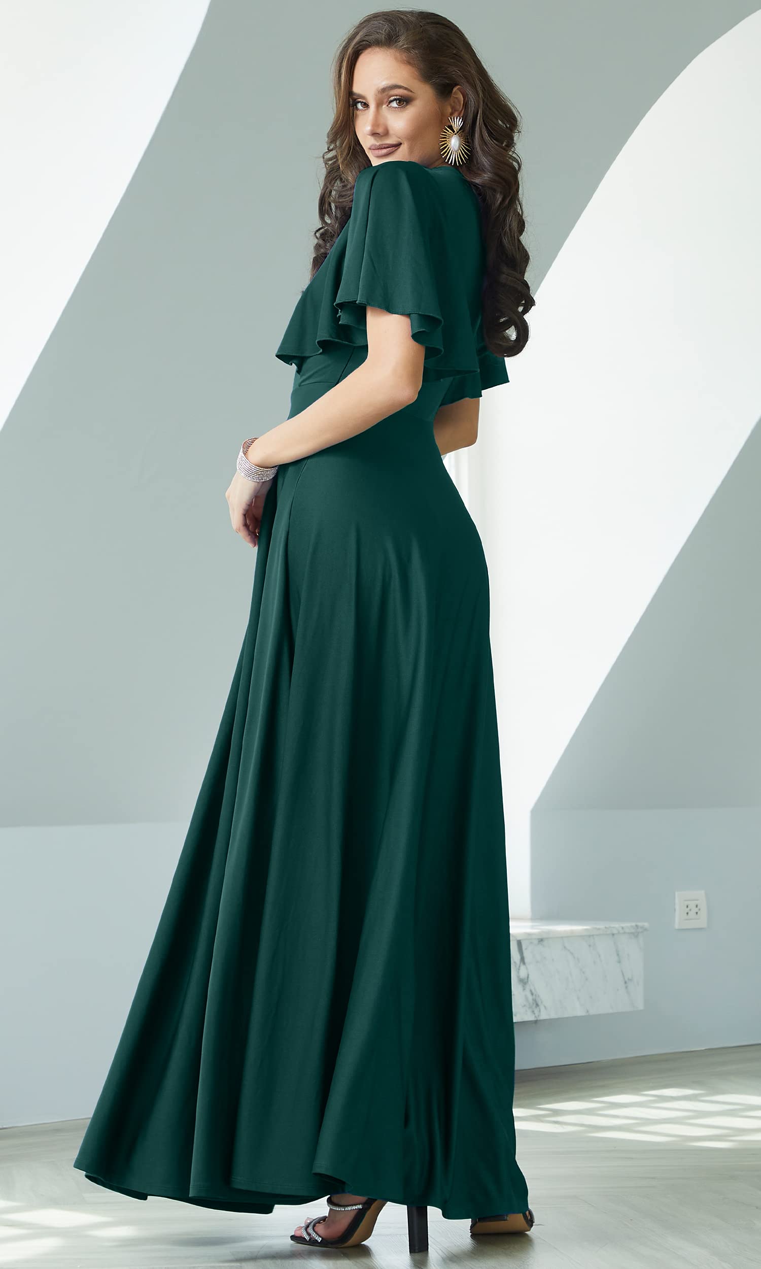 Elegant Women's Long Bridesmaid Evening Cocktail Maxi Dress - Perfect for Weddings, Prom, Formal Events & Special Occasions
