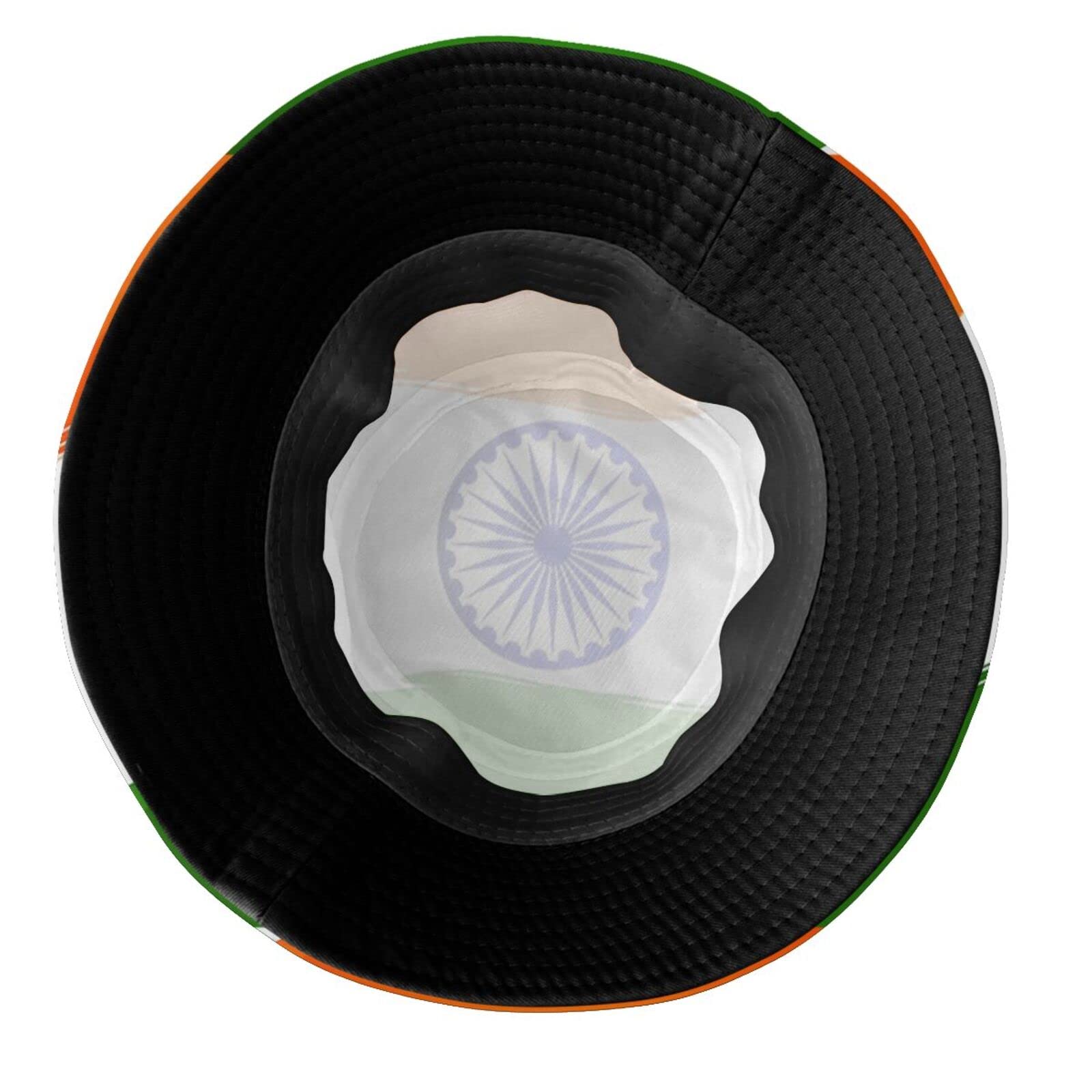 India Flag Bucket Hat - UPF 50+ Sun Protection, Packable & Wide Brim for Outdoor Summer Travel - Unisex Fisherman Hat for Men & Women - Perfect for Beach, Hiking, and Festival Events