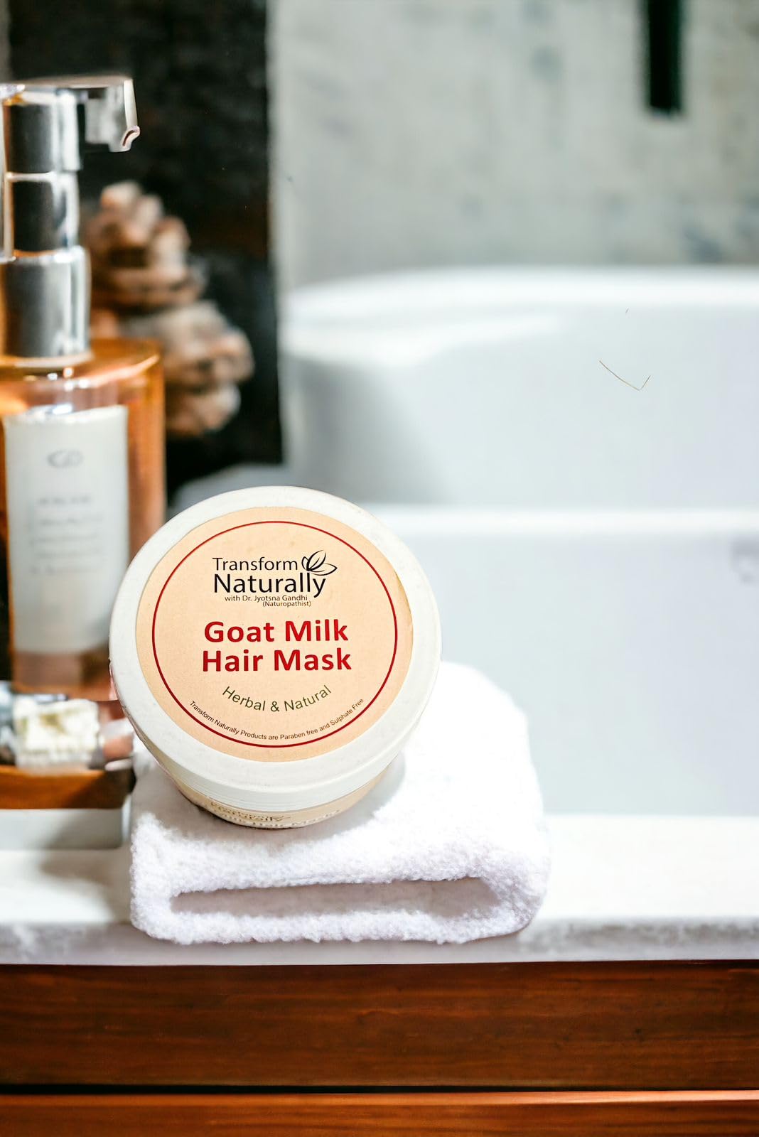 Organic Goat Milk Hair Mask for Hair Growth & Nourishment - Sulfate & Paraben Free Deep Conditioning Treatment - Hydrating Hair Mask for Dry, Frizzy & Damaged Hair - 200g - Perfect for Salon-Quality Hair Care at Home