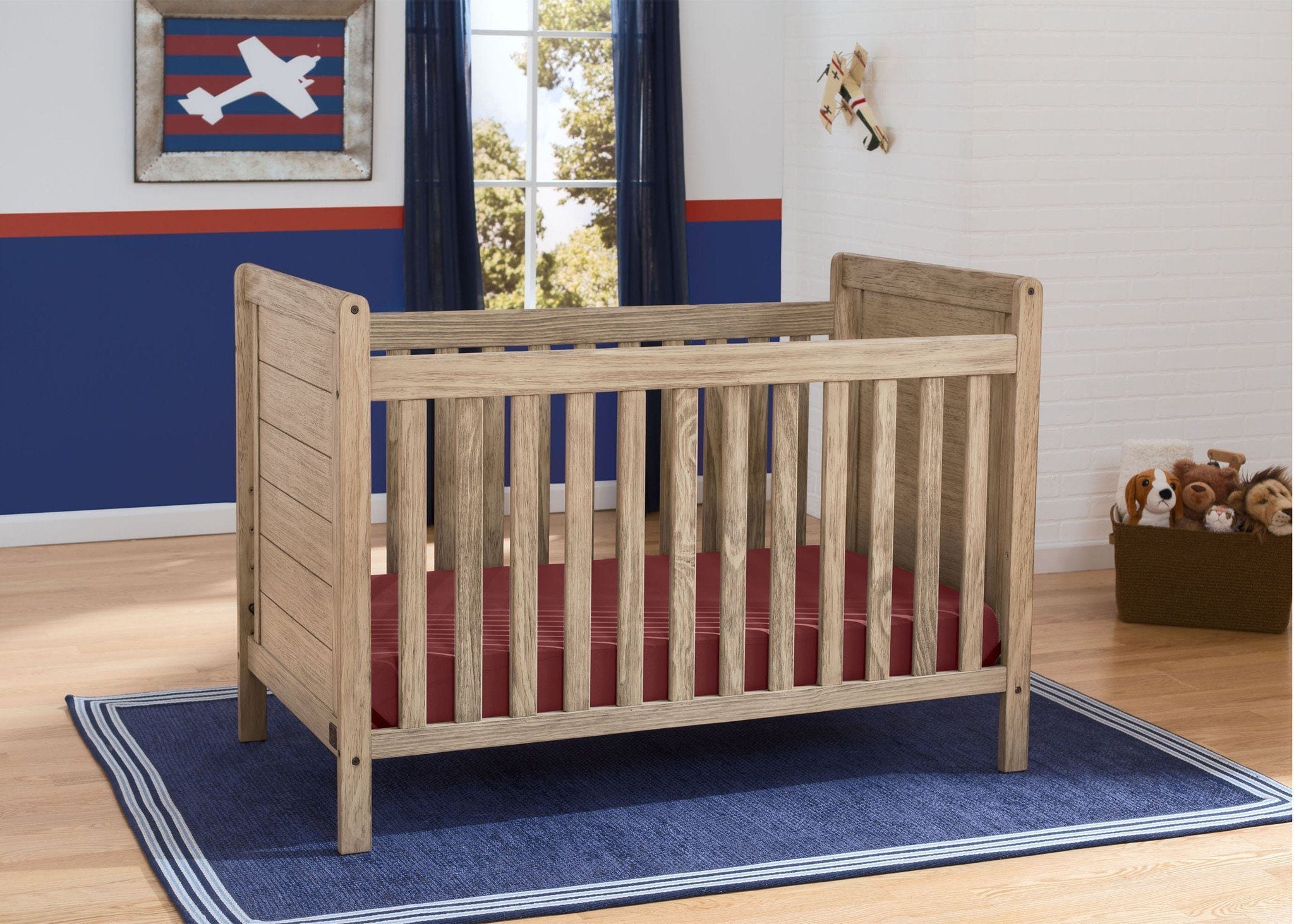 4-in-1 Convertible Baby Crib with Changing Table - White Modern Nursery Furniture for Toddlers & Newborns - Perfect for Small Spaces & Daycare Centers