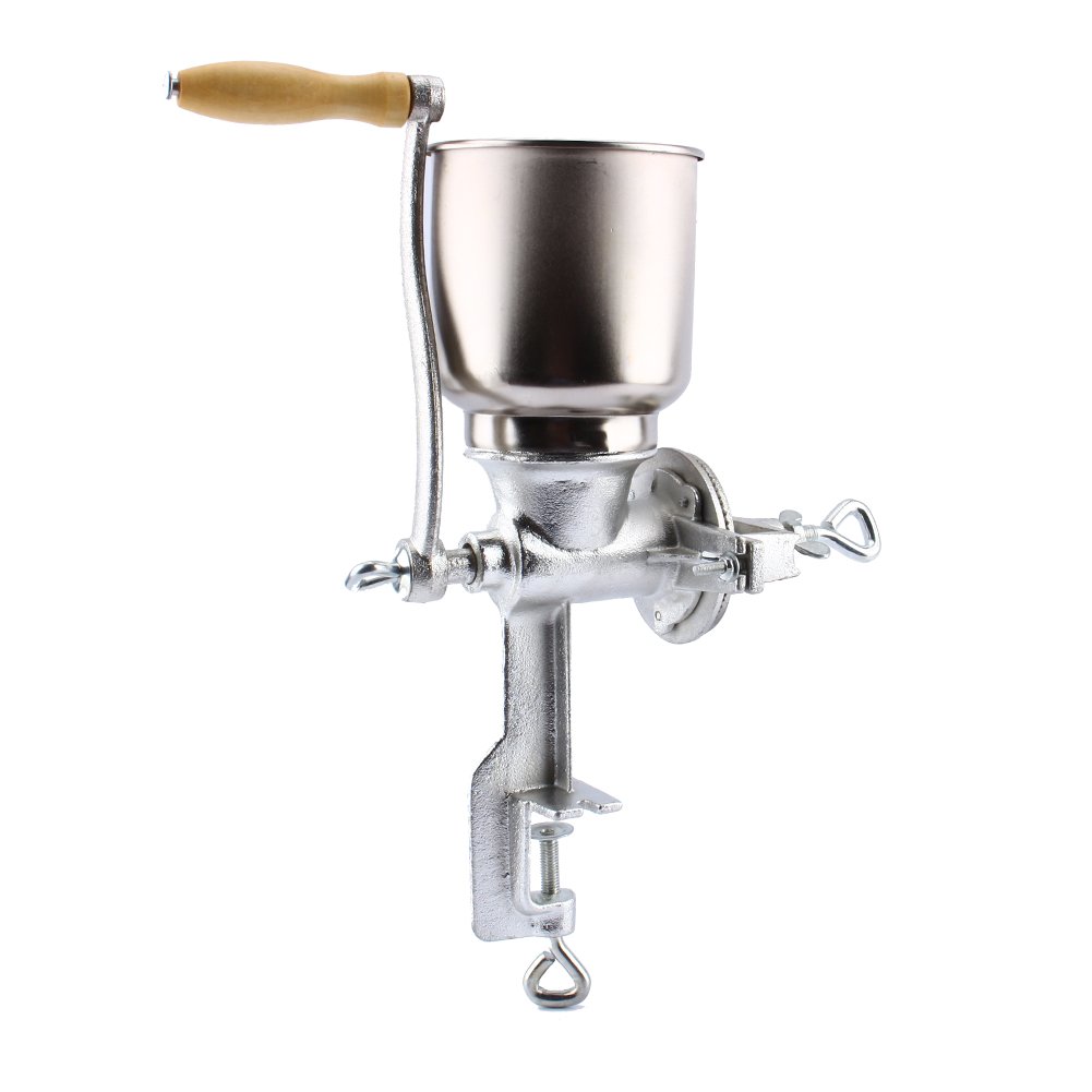 Restokki Hand Crank Grain Mill - Stainless Steel Manual Corn, Nut & Flour Grinder for Kitchen - Perfect for Freshly Ground Coffee, Baking & Healthy Food Prep at Home