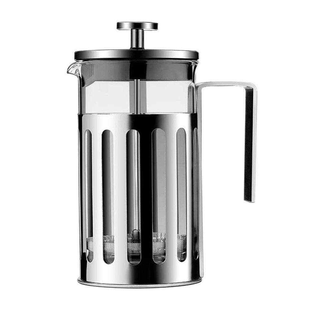 Premium 34 Oz (8 Cups) French Press Coffee Maker - 304 Stainless Steel with Advanced Filtration System, Durable Heat-Resistant Glass, Easy to Clean - Perfect for Home, Office & Camping Coffee Brewing (1000ml Capacity)