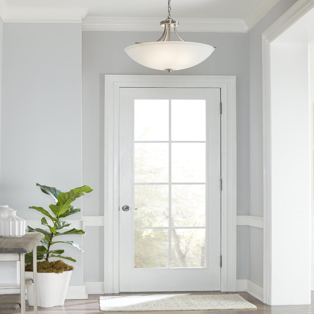 Barton 2-Light Semi Flush Mount Ceiling Pendant - Modern Lighting Fixture for Dining Room, Bedroom, or Entryway
