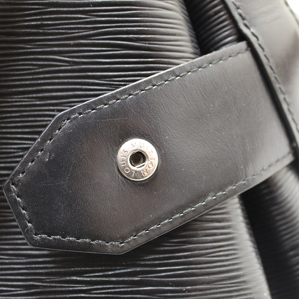 Authentic Louis Vuitton Black Epi Leather Sac E'paule Shoulder Bag for Women | Luxury Designer Handbag | Perfect for Work, Travel & Evening Events