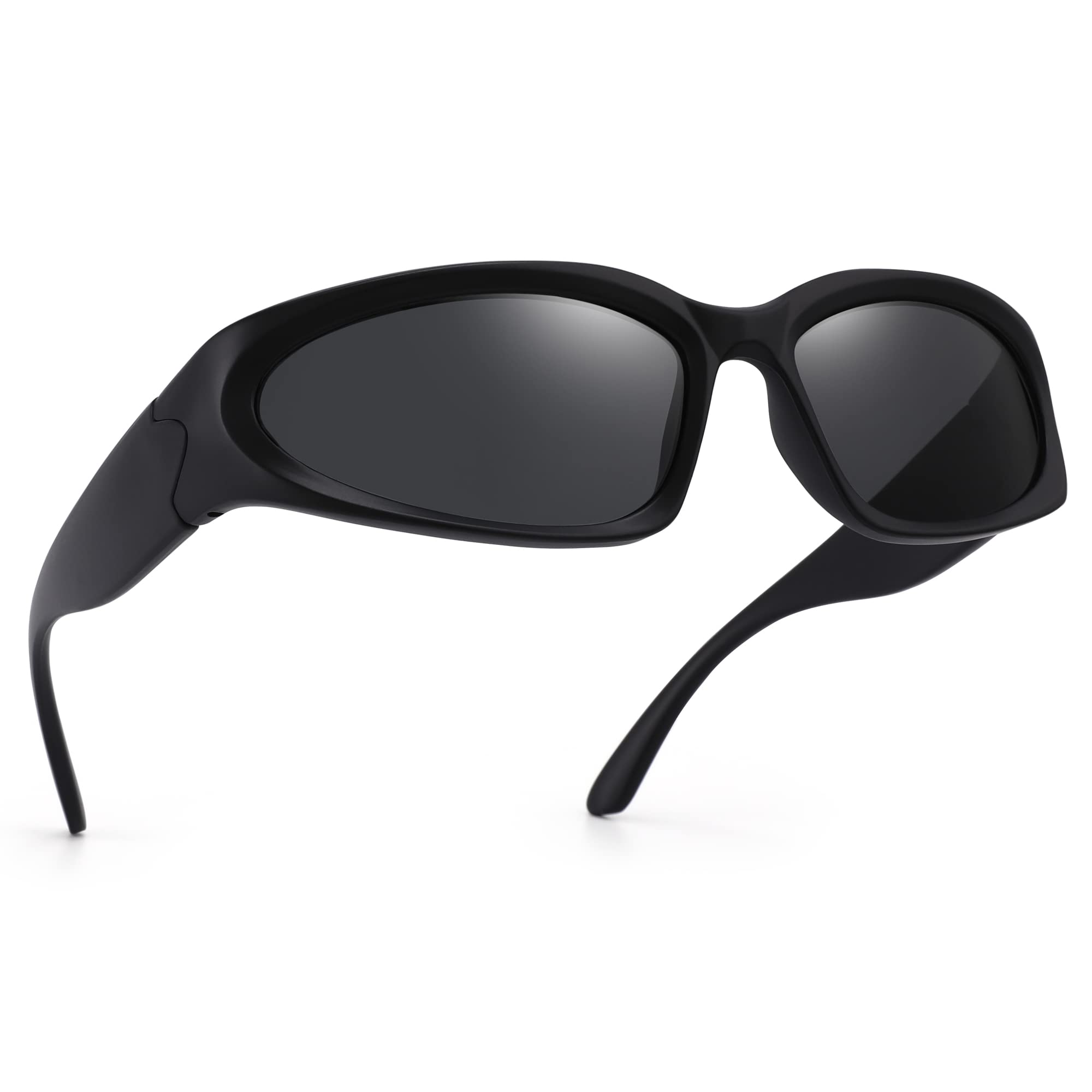 ZUVGEES Wrap Around Fashion Sunglasses for Men & Women - Trendy Oval Sport Sunglasses UV400 Protection - Perfect for Running, Cycling, Hiking & Outdoor Activities