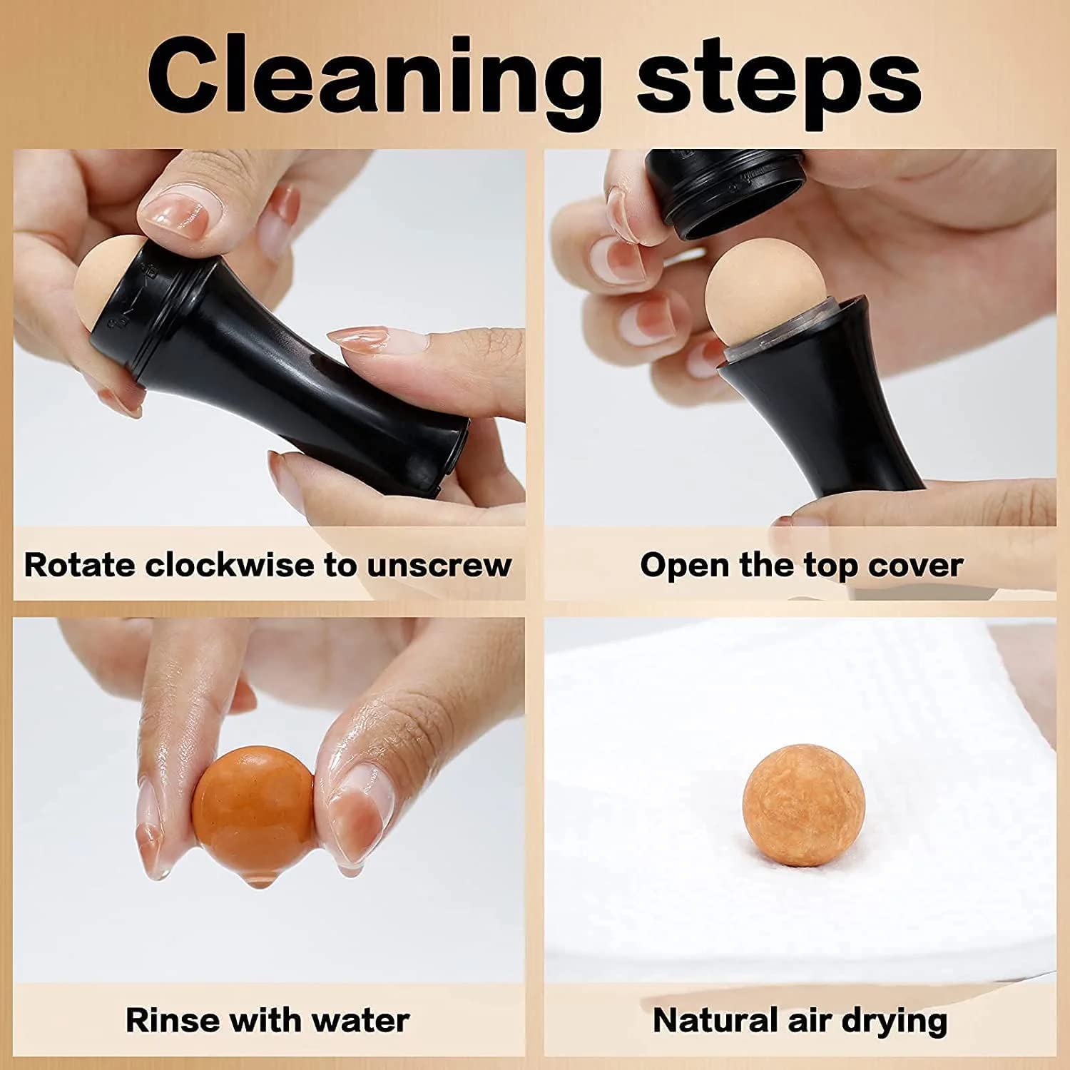 LOCANS Volcanic Stone Face Roller for Oily Skin - Reusable Oil Control & Absorbing Facial Skincare Tool with Makeup Sponge | Perfect for Daily Skincare Routine, Makeup Application & On-the-Go Touch Ups