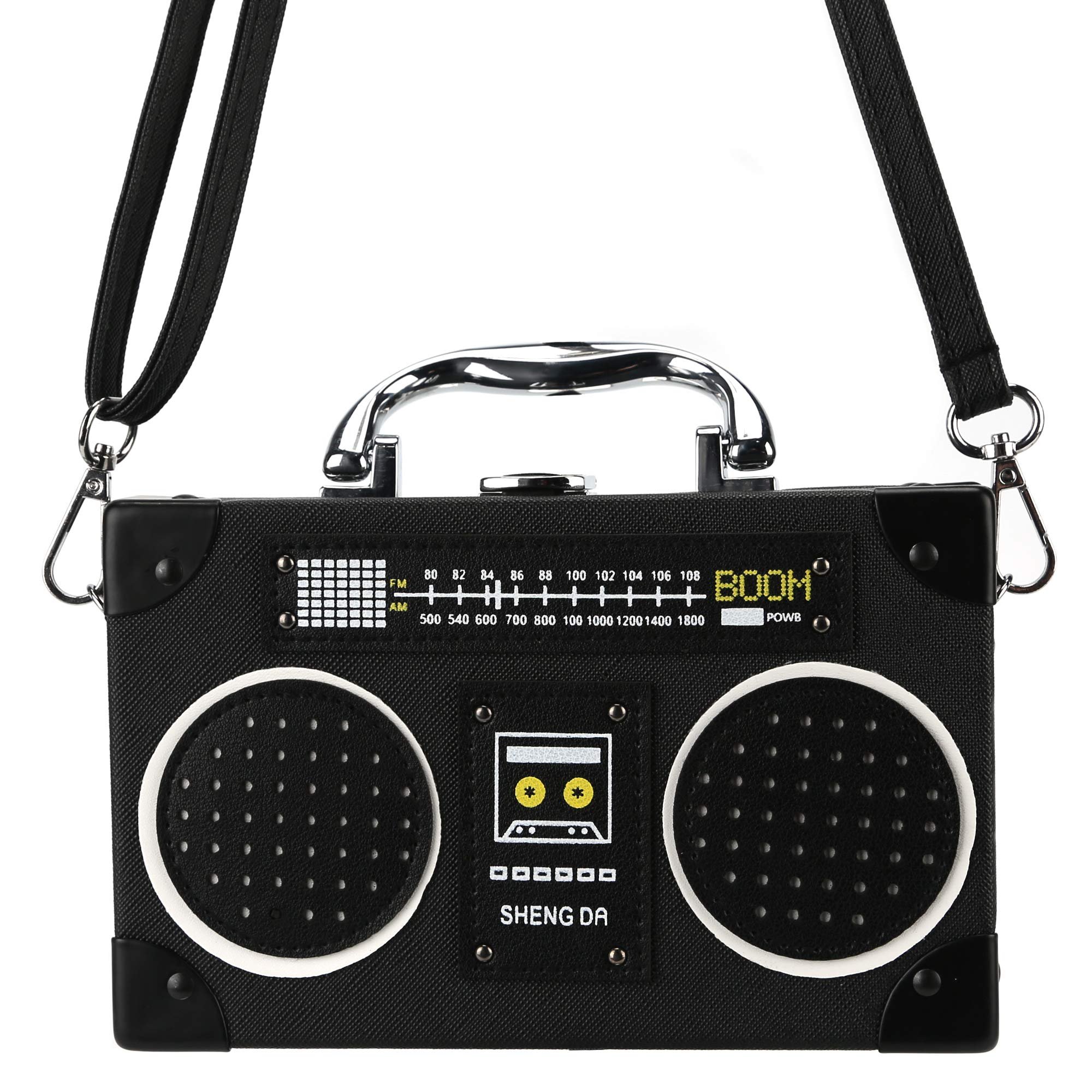 Vintage Radio Shaped PU Leather Crossbody Bag for Women - Elegant Evening Purse, Retro Style Shoulder Handbag for Date Night, Party & Special Occasions