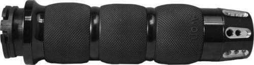 Harley Davidson Compatible Air Cushioned Grips - RPM TBW #AIR-90-AN-FL-GA Replacement for Avon & Gatlin Black - Perfect for Motorcycle Comfort & Vibration Reduction on Long Rides