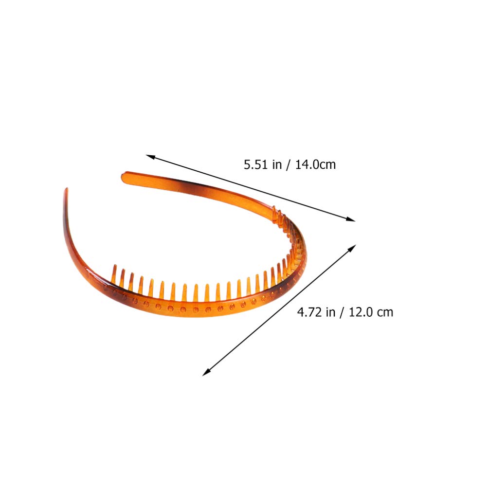 FOMIYES 12-Pack Claw Headbands for Women - Plastic Teeth Comb Hair Hoop, Non-Slip Hair Bands for Yoga, Workout & Daily Styling - Wavy Design Hair Accessories