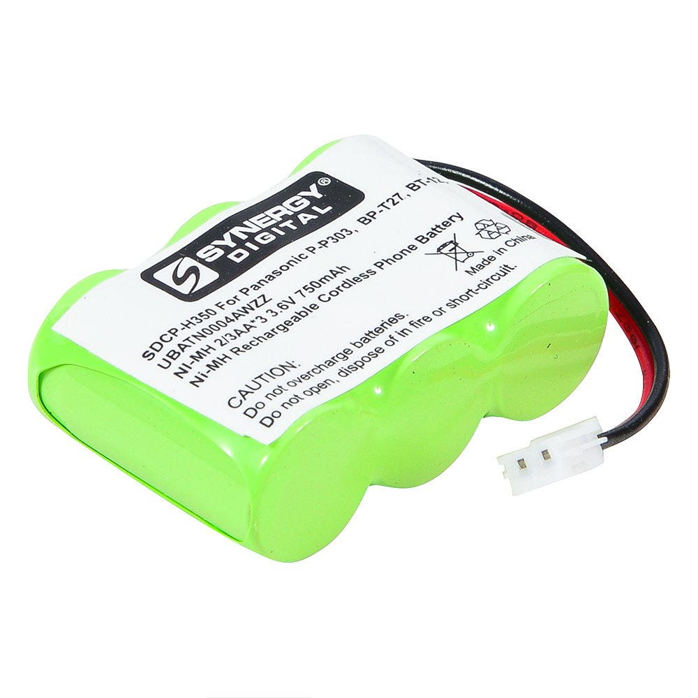 Synergy Digital Rechargeable Ni-MH 3.6V 750mAh Cordless Phone Batteries - 2 Pack Compatible with Sanyo 3N270AA & GESPCH03 - Perfect for Home/Office Cordless Phones with Long-Lasting Power